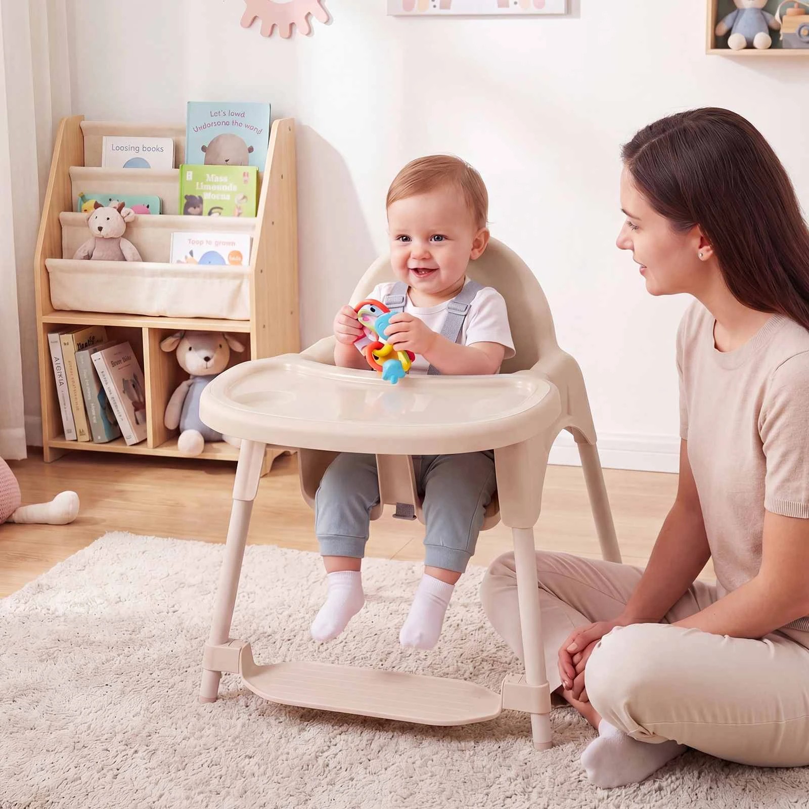3 Costway 4-in-1 Baby High Chair Convertible Highchair Feeding Chair - Beige, 3 of 3