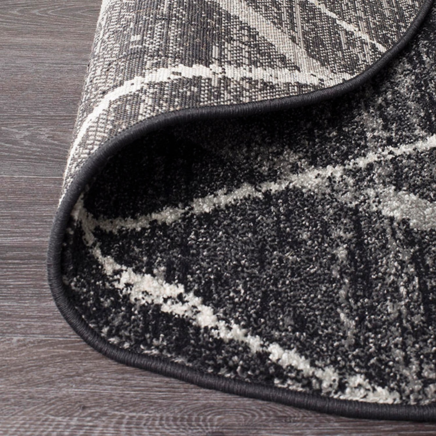 4 Common Ground Rugs Bluebay 452 240x240cm - Large Round Power Loomed Pet Friendly Rug - Charcoal, 4 of 5