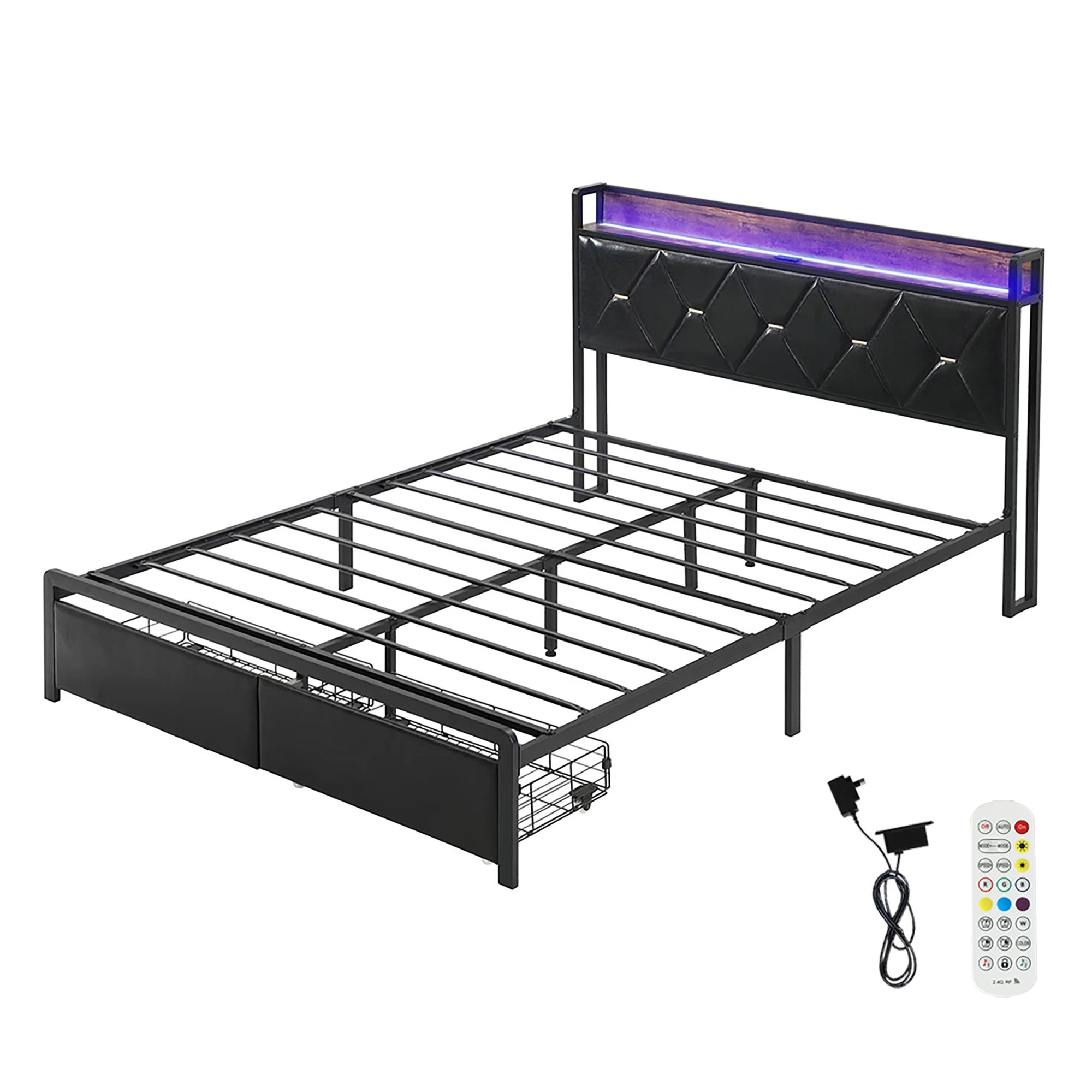 1 Levede Led Bed Frame - Queen, 1 of 8