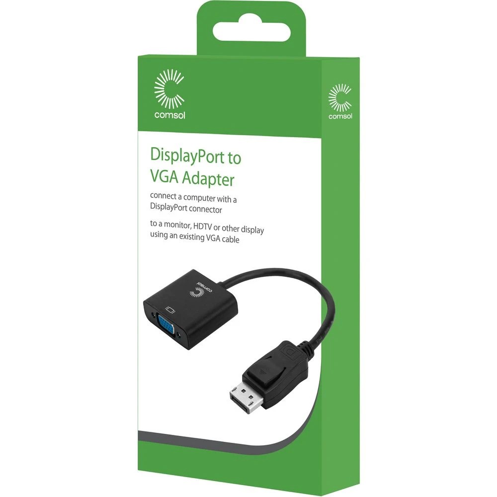 3 Comsol Male Display Port to Female VGA Adaptor 20cm, 3 of 3