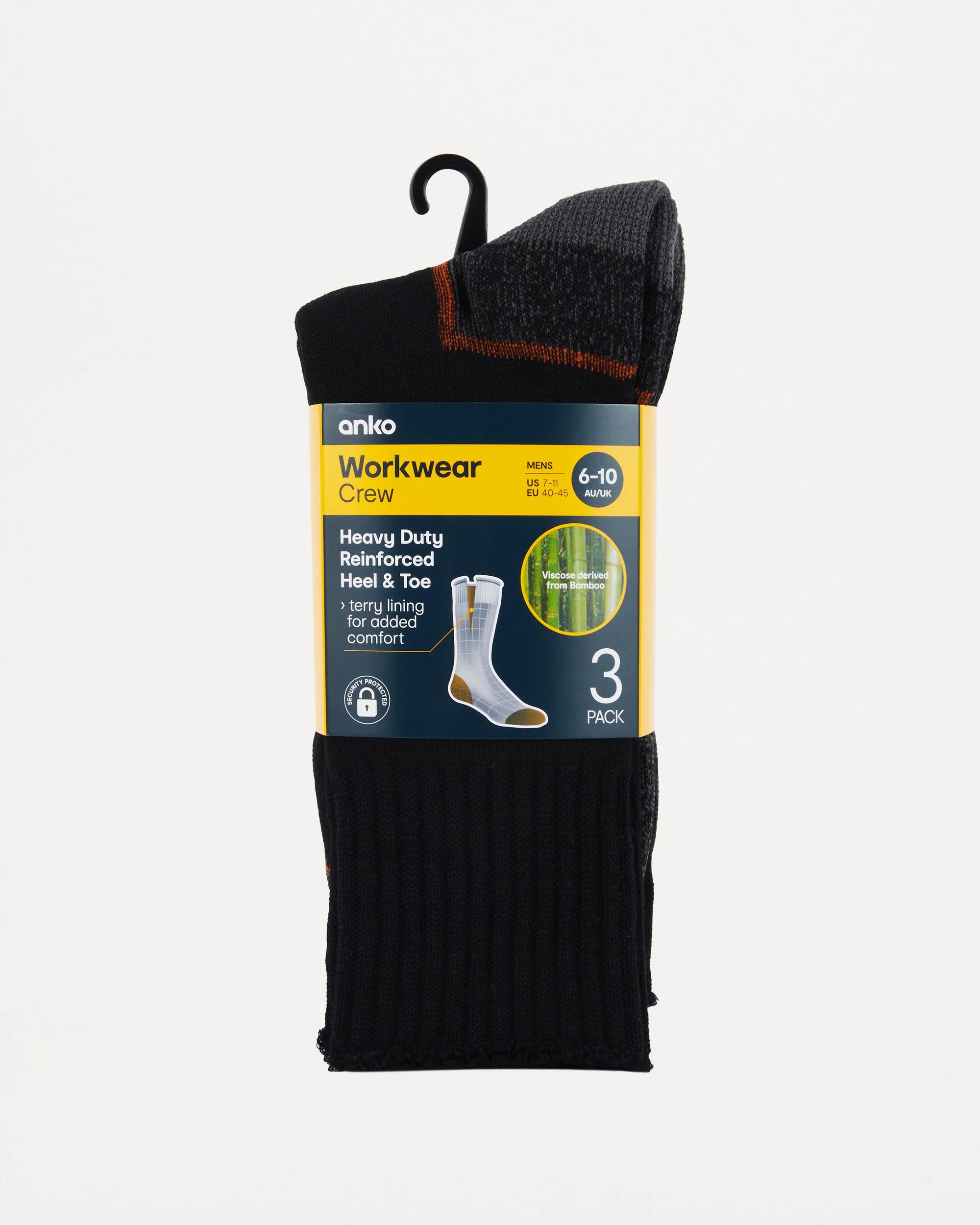 3 3 Pack Bamboo Socks BLACK, 3 of 3