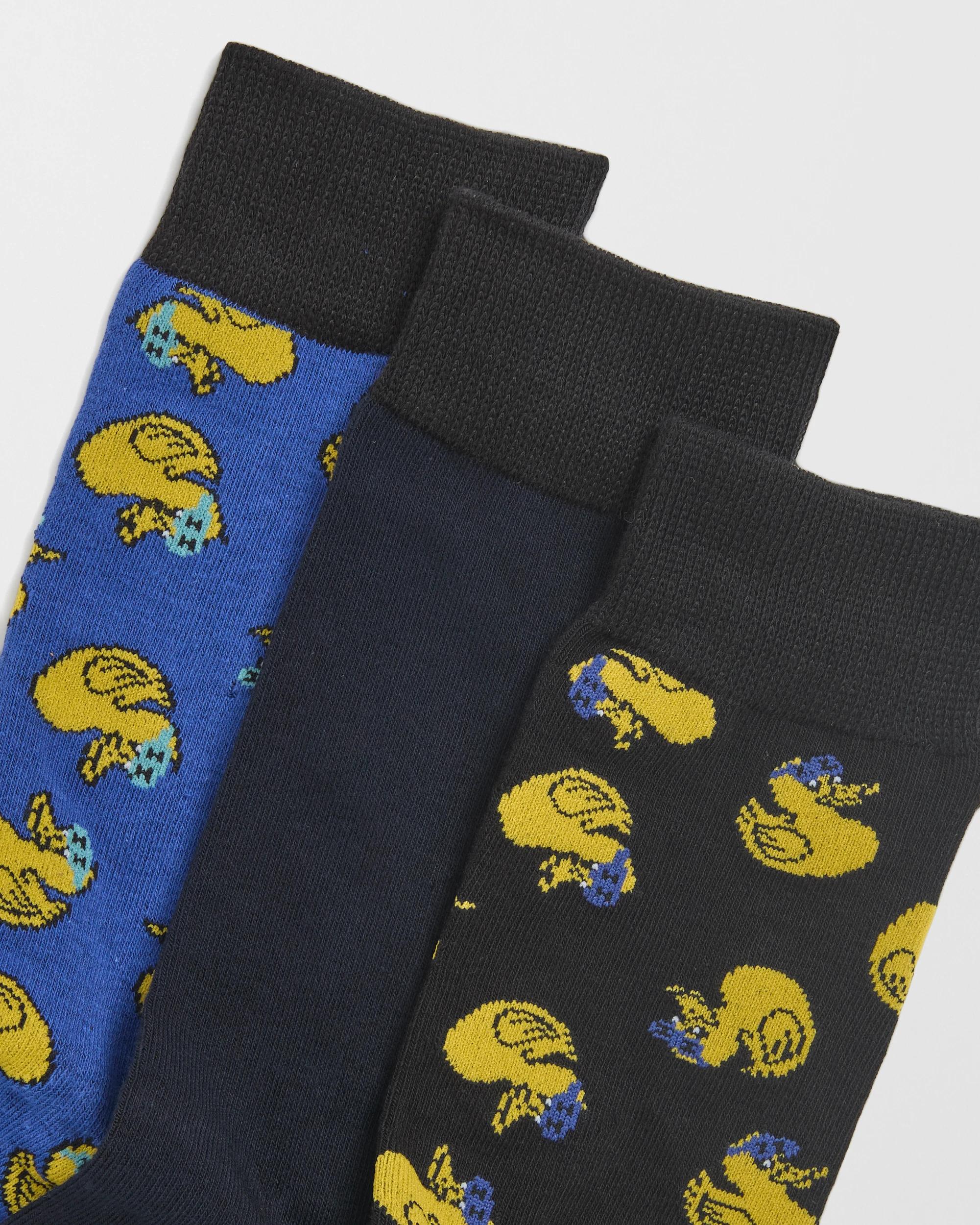 2 Maxx Australian Cotton Blend 3 Pack Business Crew Socks BLACK DUCK, 2 of 3