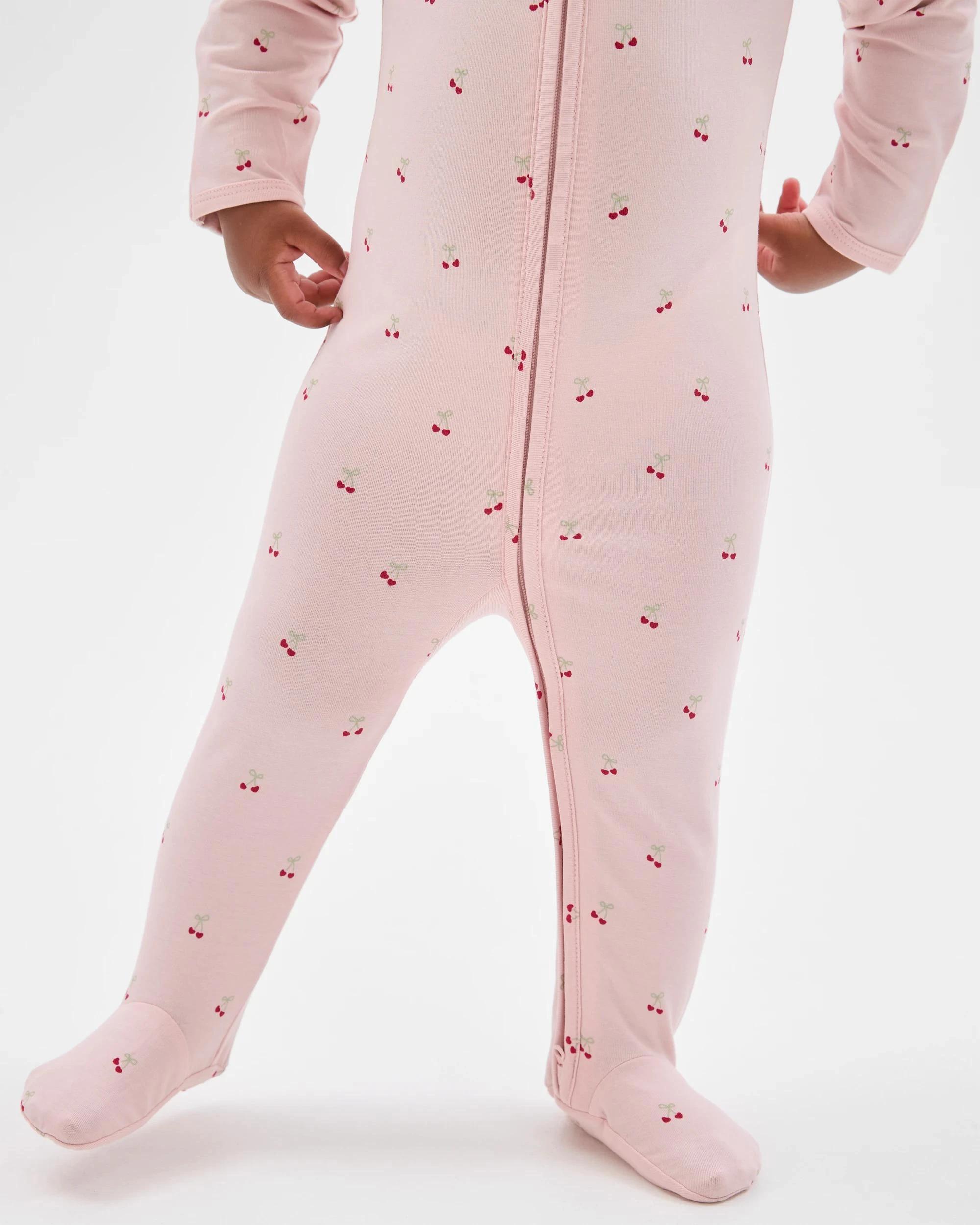 3 Target Baby Baby Organic Cotton Zip Coverall CHERRIES LOTUS, 3 of 5