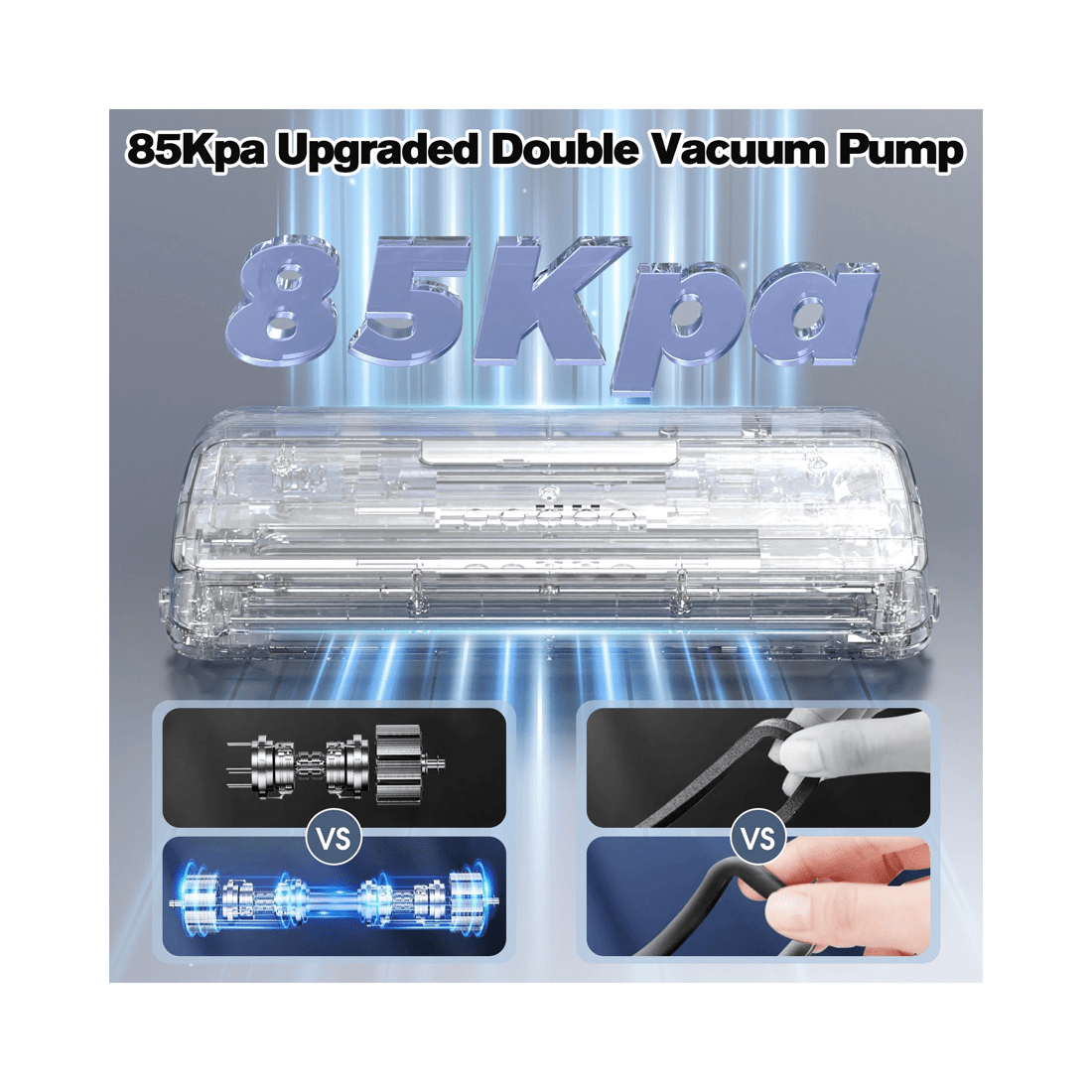 3 Advwin Vacuum Sealer Machine For Food Storage, Dual Pump Food Vacuum Sealer With Built-in Cutter, 3 of 8