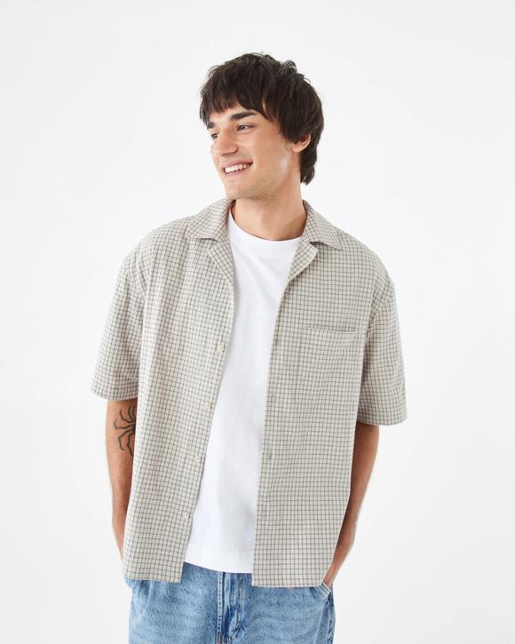 Short Sleeve Boxy Check Shirt
