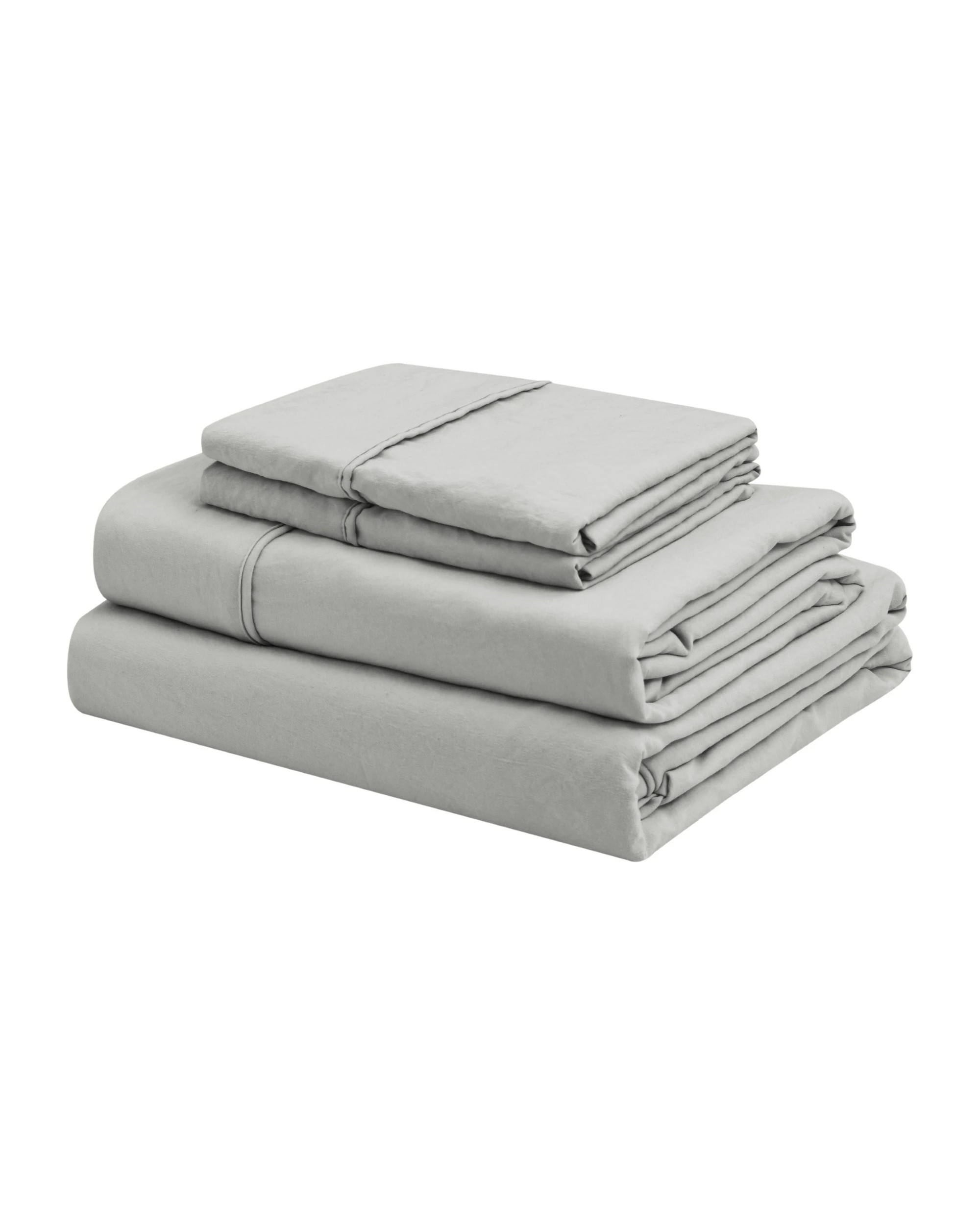 6 Dreamaker Superfine Washed Microfibre Sheet Set - Super King Bed - Dove Grey, 6 of 6