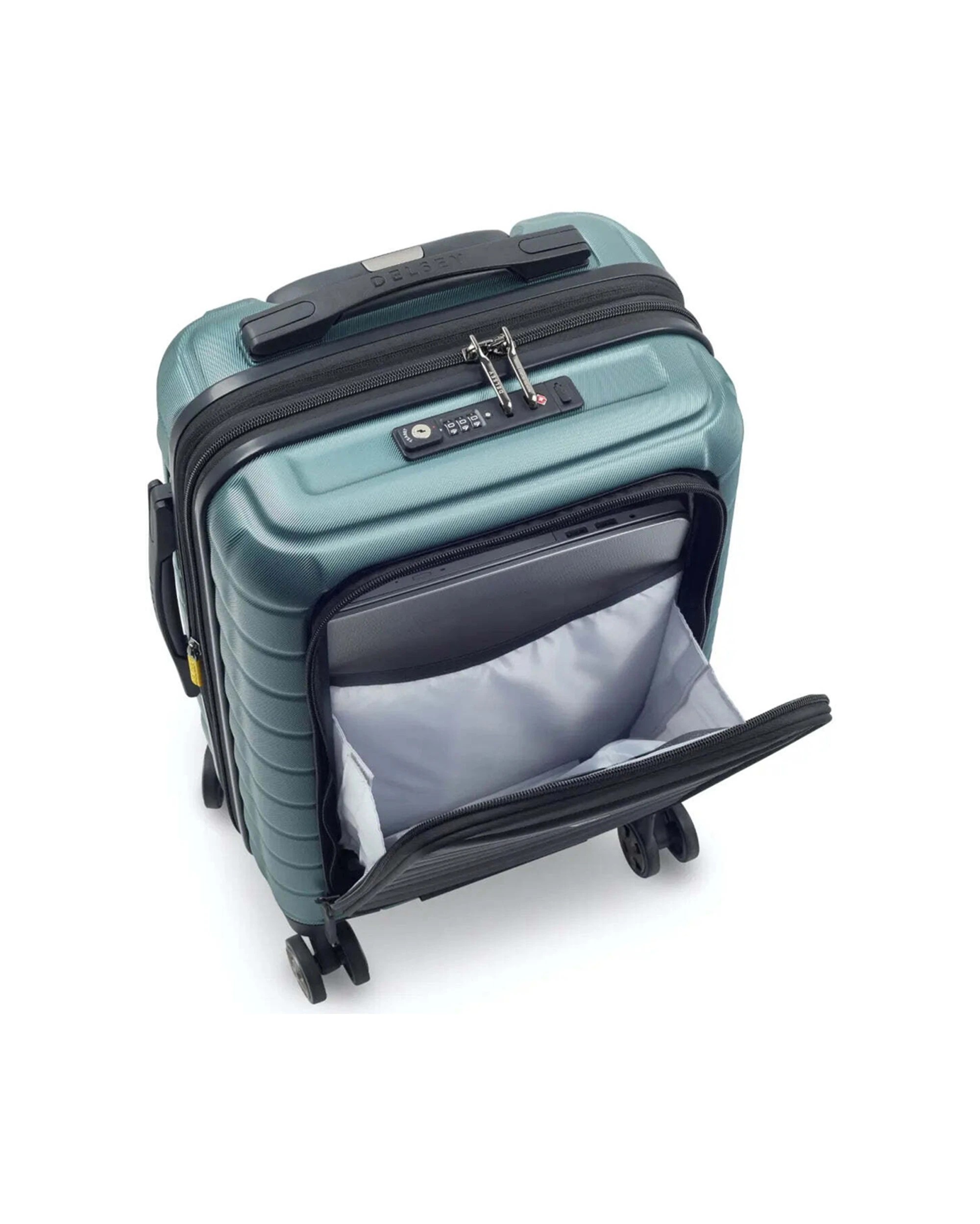 5 Delsey Luggage Shadow 5.0 - 55 cm 15in Laptop Front Loader Cabin Suitcase TSA Lock - Green, 5 of 8