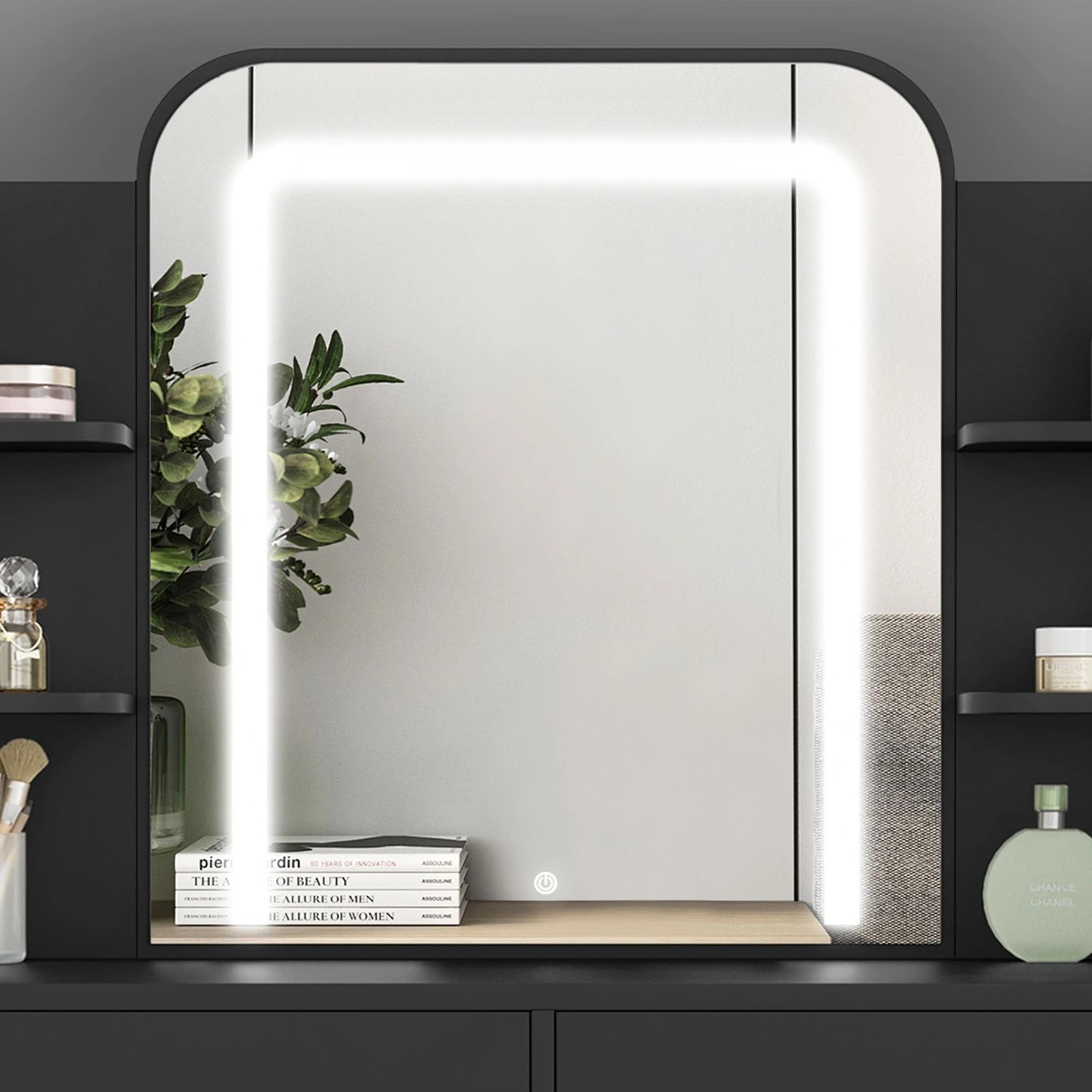 7 Alfordson Dressing Table Stool Set Makeup Mirror LED Vanity Desk Metal - Black, 7 of 10