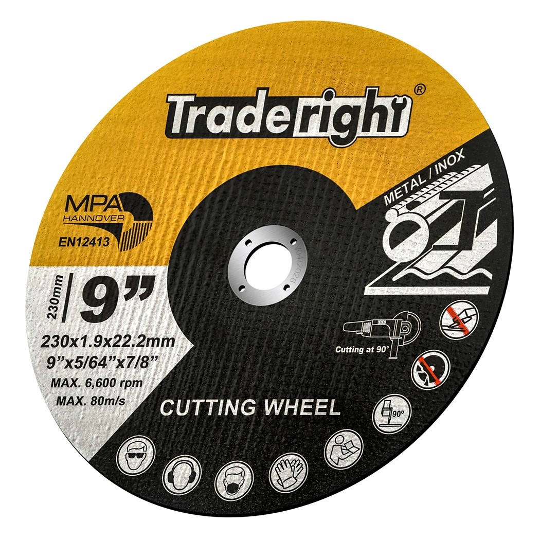 2 Traderight 230x1.9x22.2mm Cutting Discs 9 Inch 50 Pieces, 2 of 8