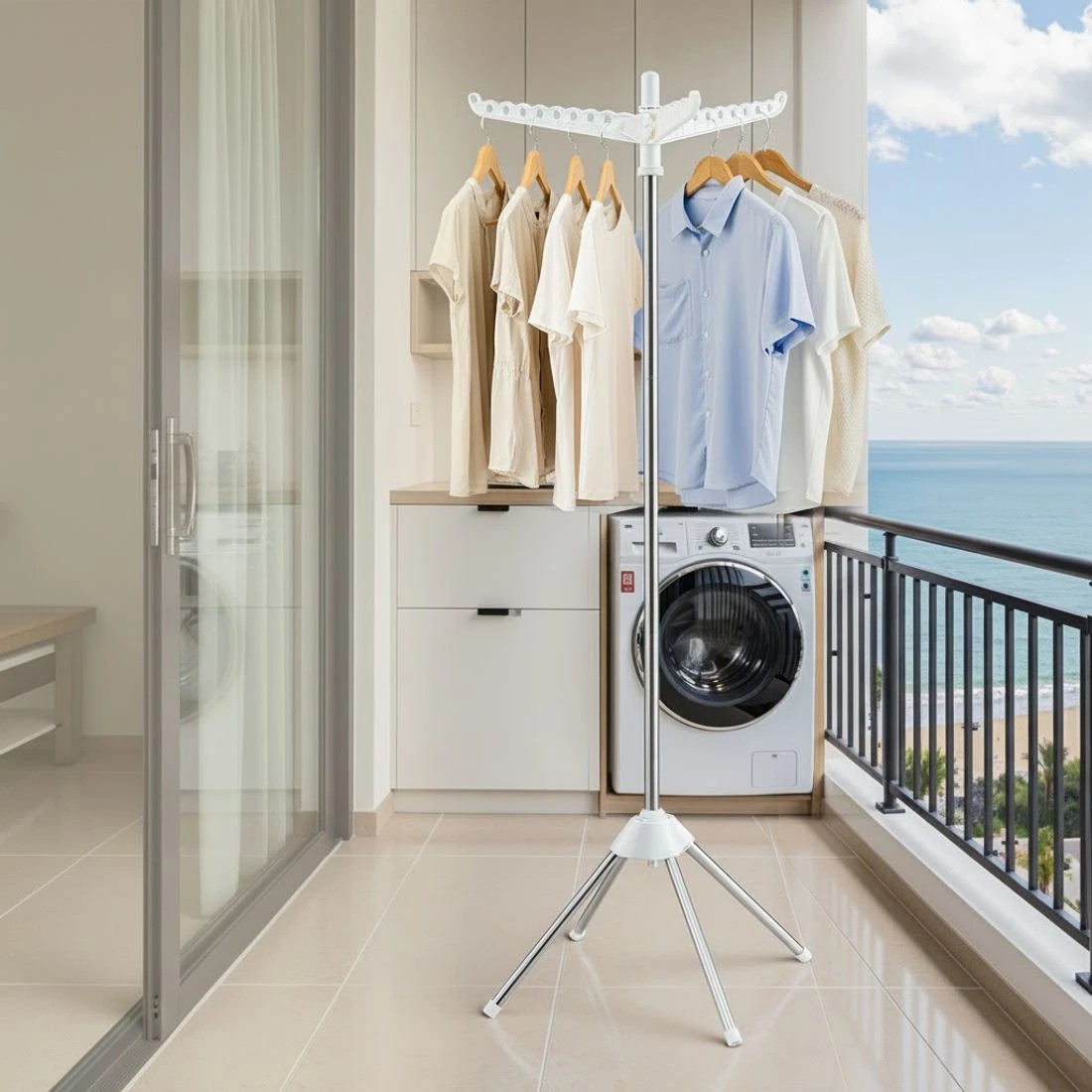 6 Artiss Clothes Rack Airer Rotatable Hanger Foldable 163cm - Multi, 6 of 7