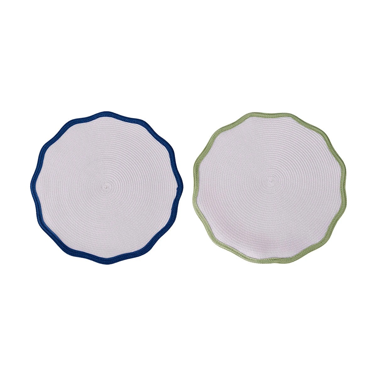 1 2 Pack Blue and Green Wavy Placemats, 1 of 3