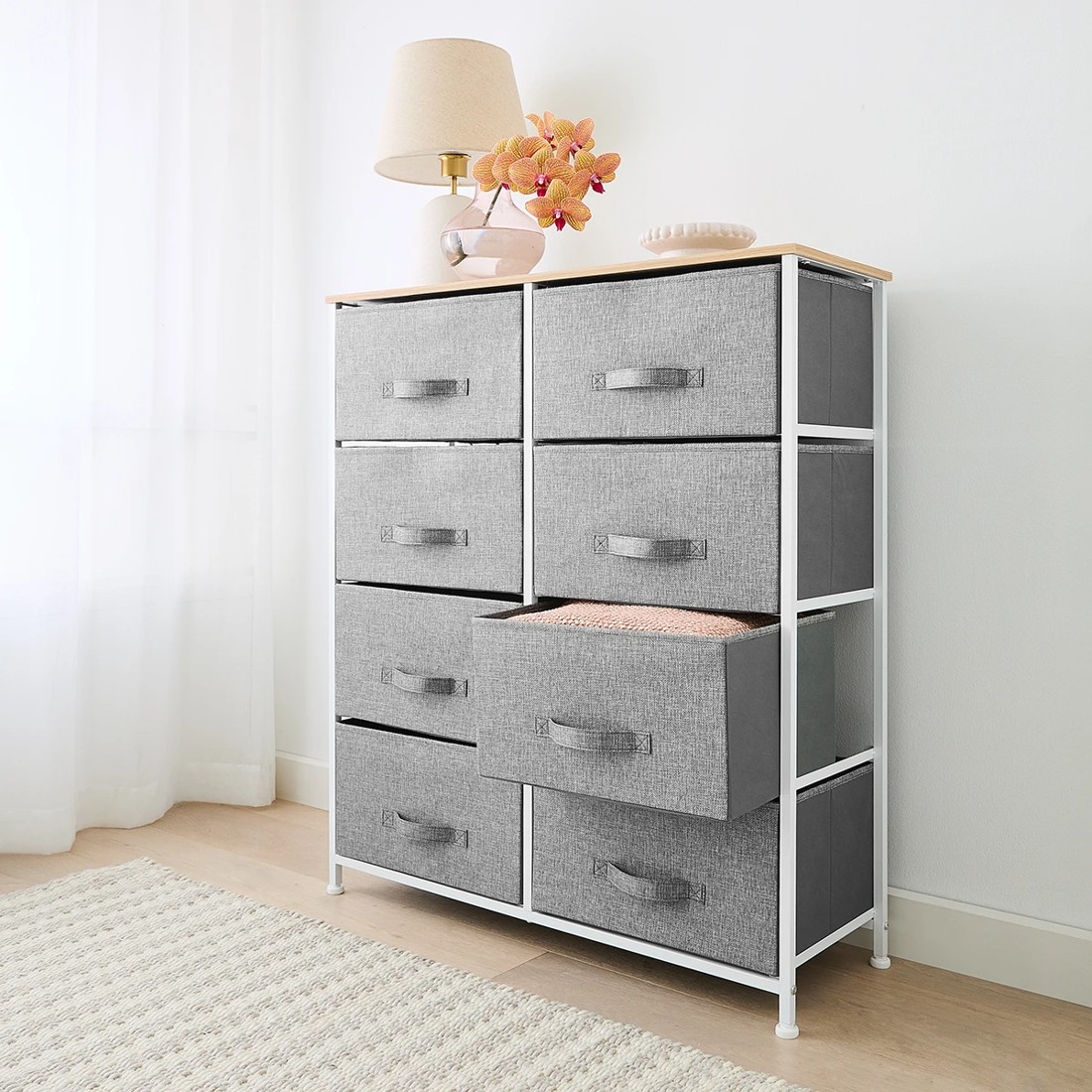 1 8 Drawer Chest - Grey, 1 of 9