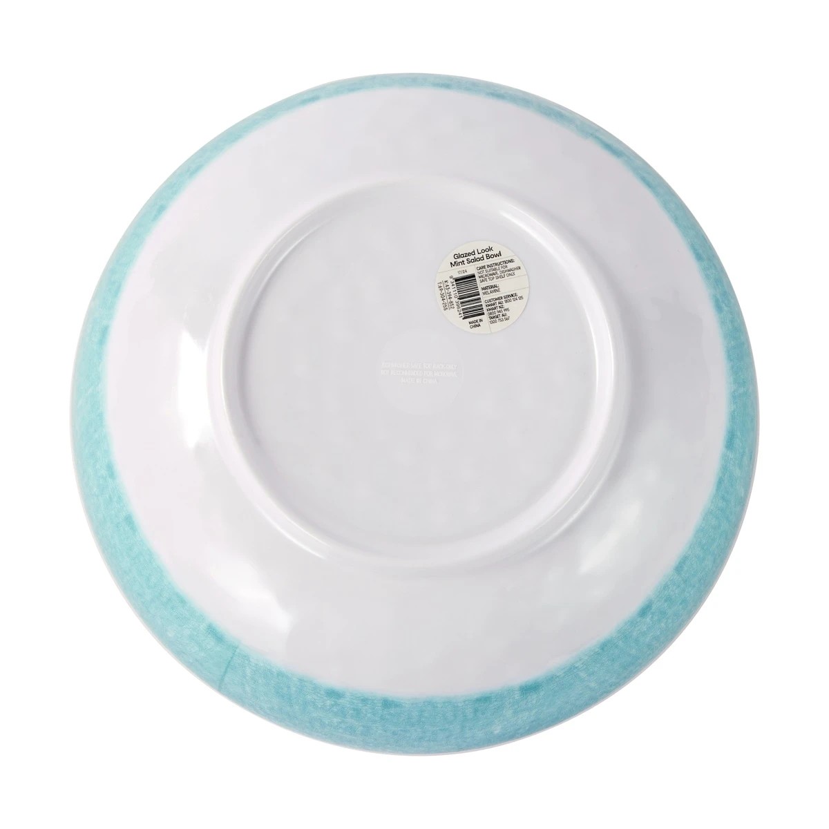 6 Mint Glazed Look Salad Bowl, 6 of 7