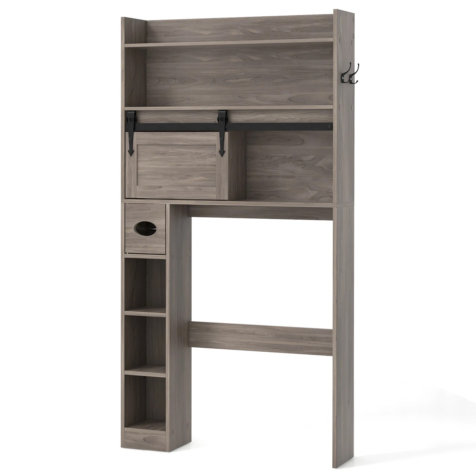 1 Costway Over the Toilet Bathroom Storage Cabinet Space-Saving Cupboard, 1 of 5