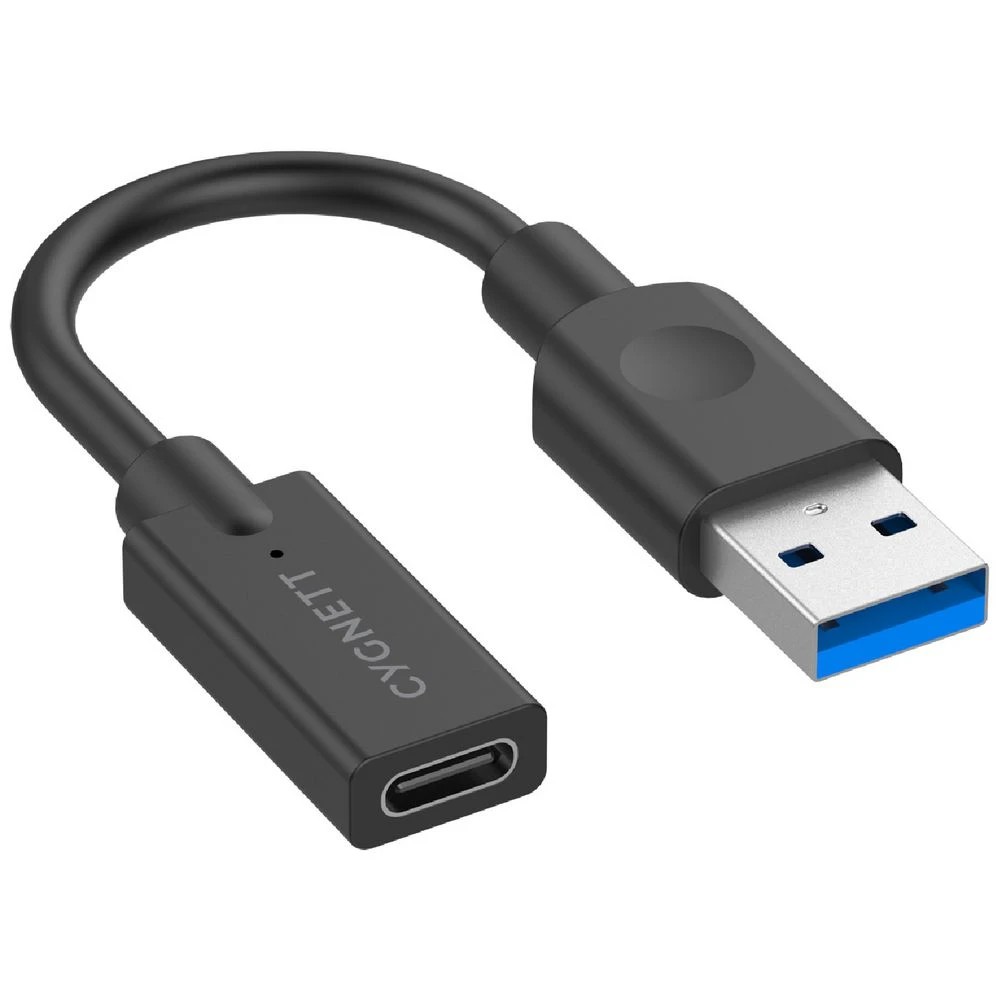 1 Cygnett Essentials USB-A to USB-C Adaptor 10cm, 1 of 2