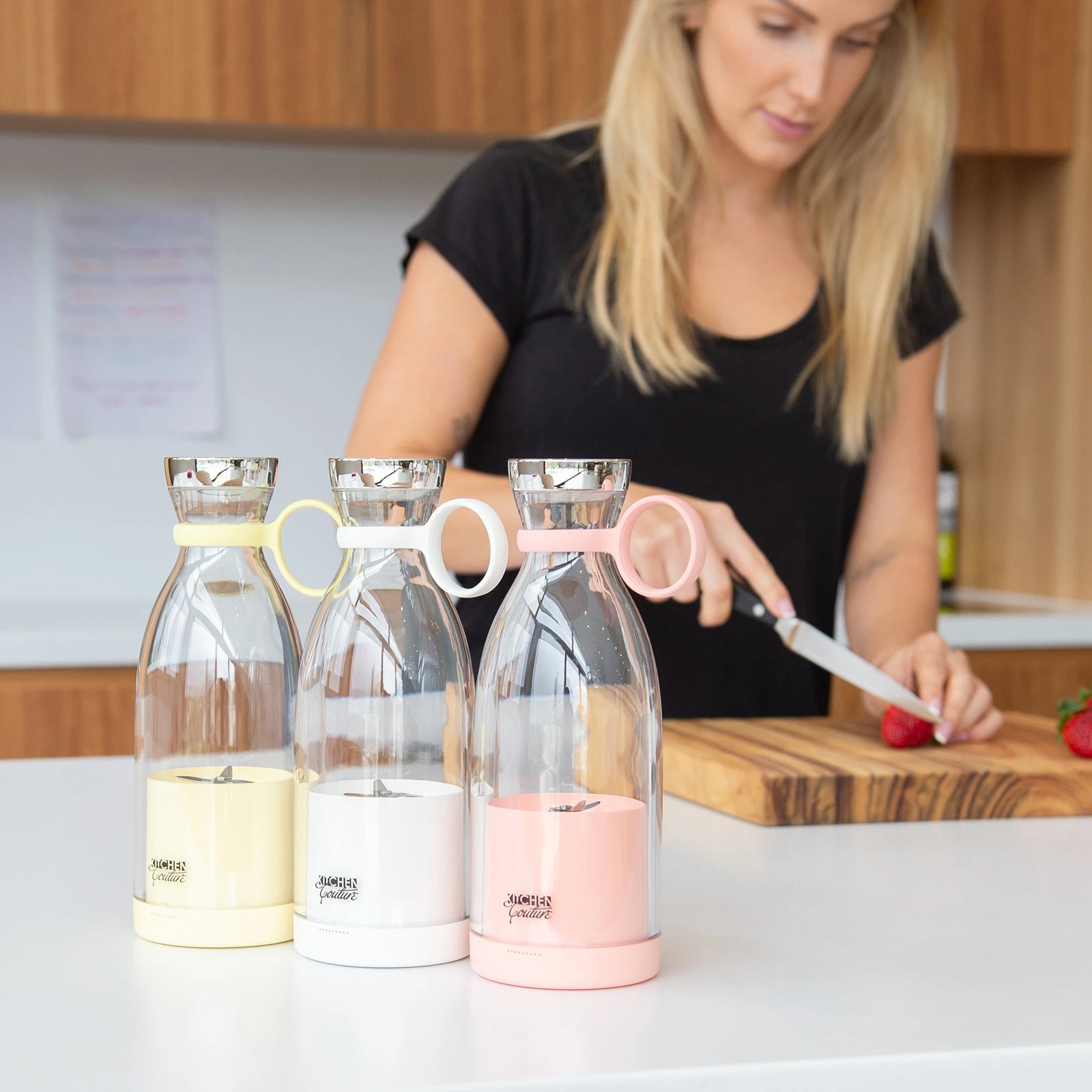 4 Kitchen Couture Fusion Portable Blender Electric Hand Held Mixer Shaker Maker - Pink - Pink, 4 of 4