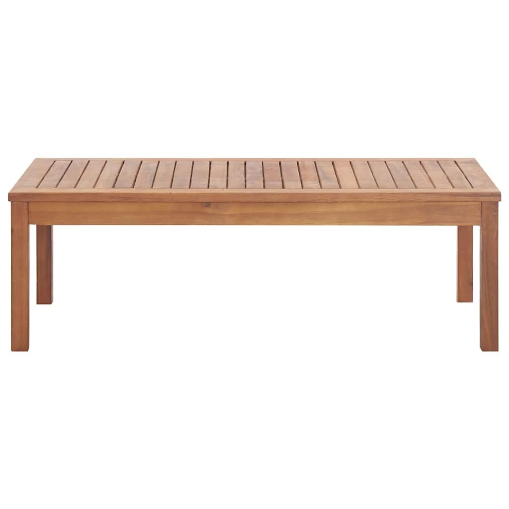 3 Vidaxl 4 Piece Garden Lounge Set With Cushions Solid Acacia Wood - White, 3 of 8