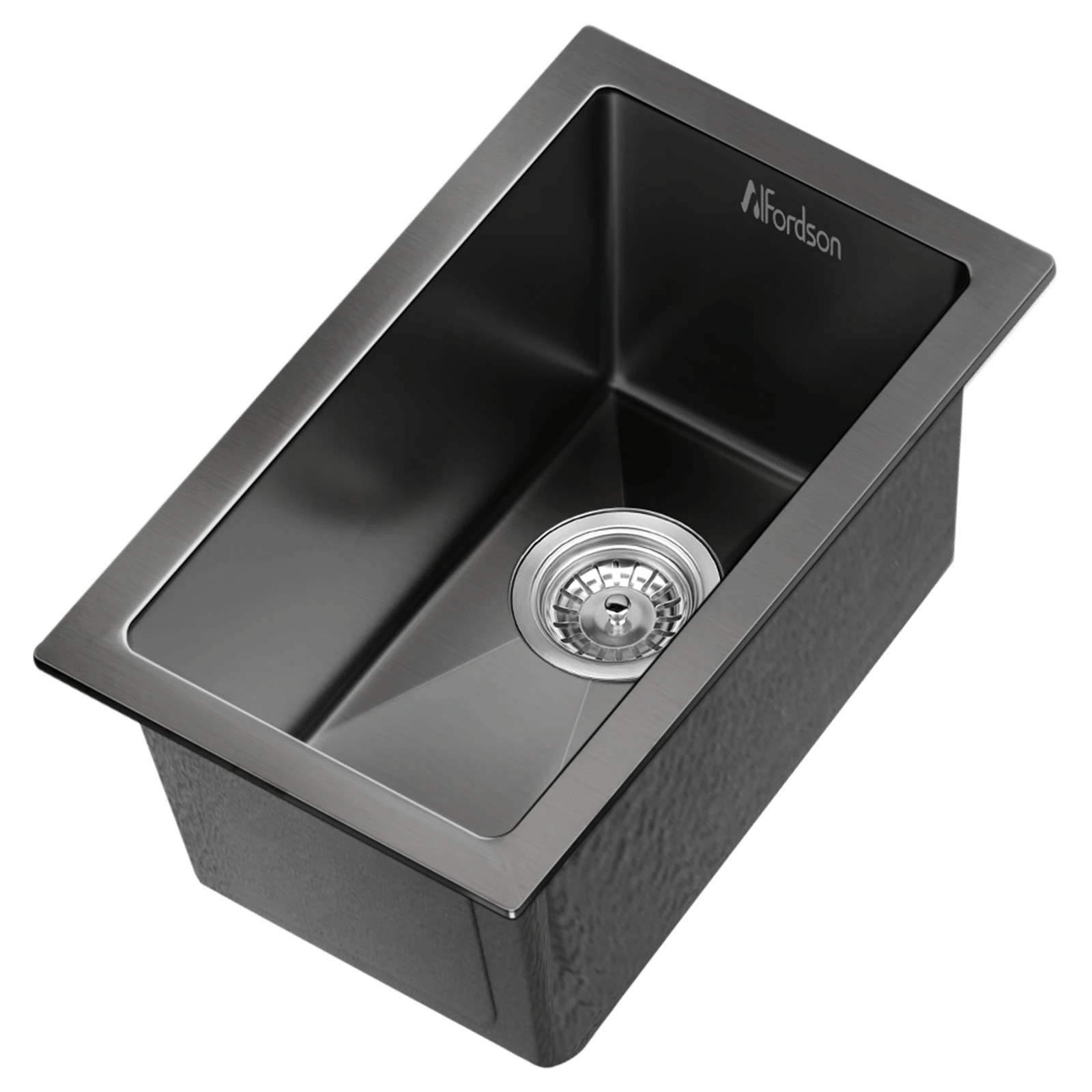 1 Alfordson Kitchen Sink 25x45cm Stainless Steel Basin Single Bowl - Black, 1 of 9