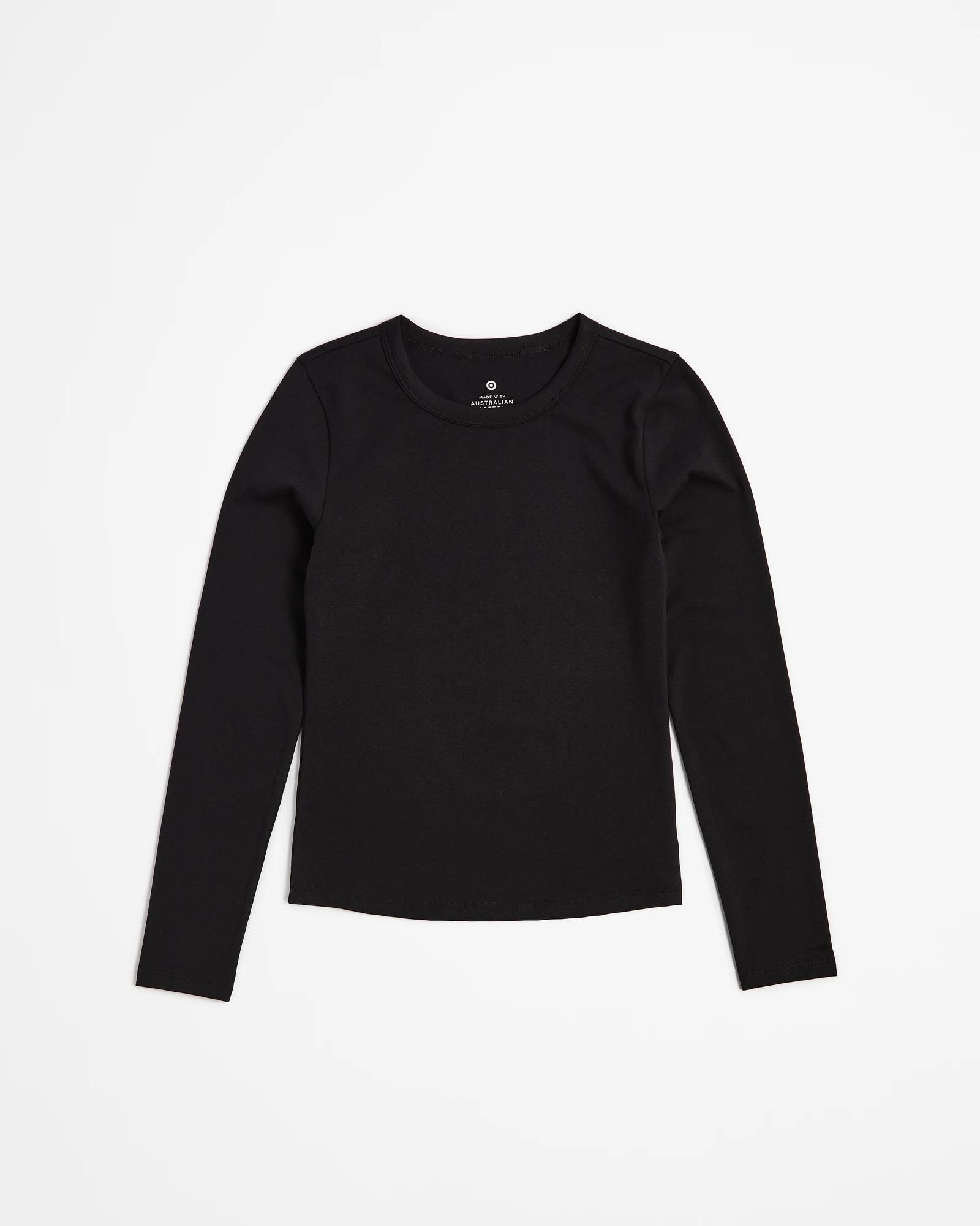 4 Target Kids Australian Cotton Long Sleeve Top BLACK, 4 of 7