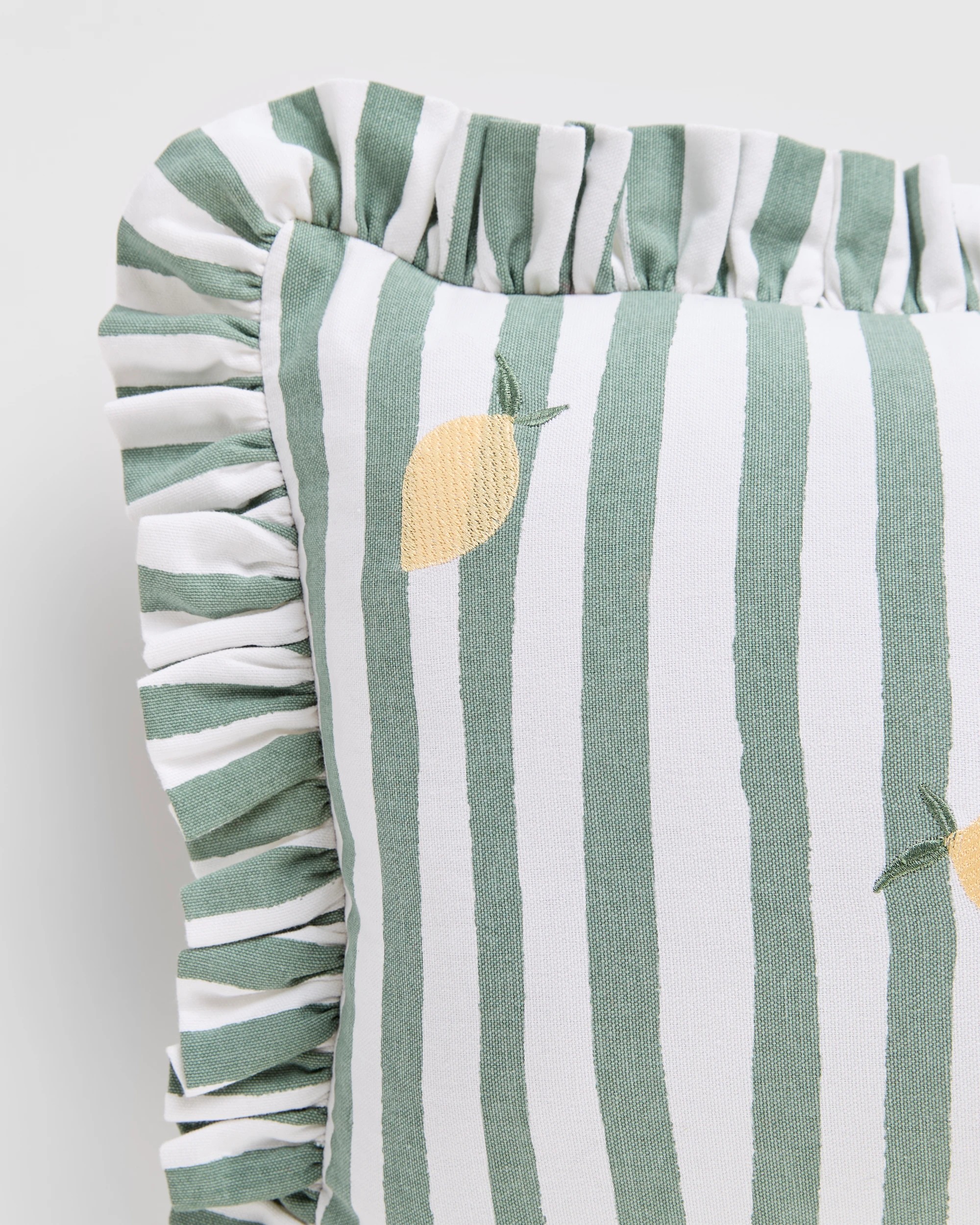 2 Target Letty Lemon Emboidered Breakfast Cushion - Green, 2 of 2