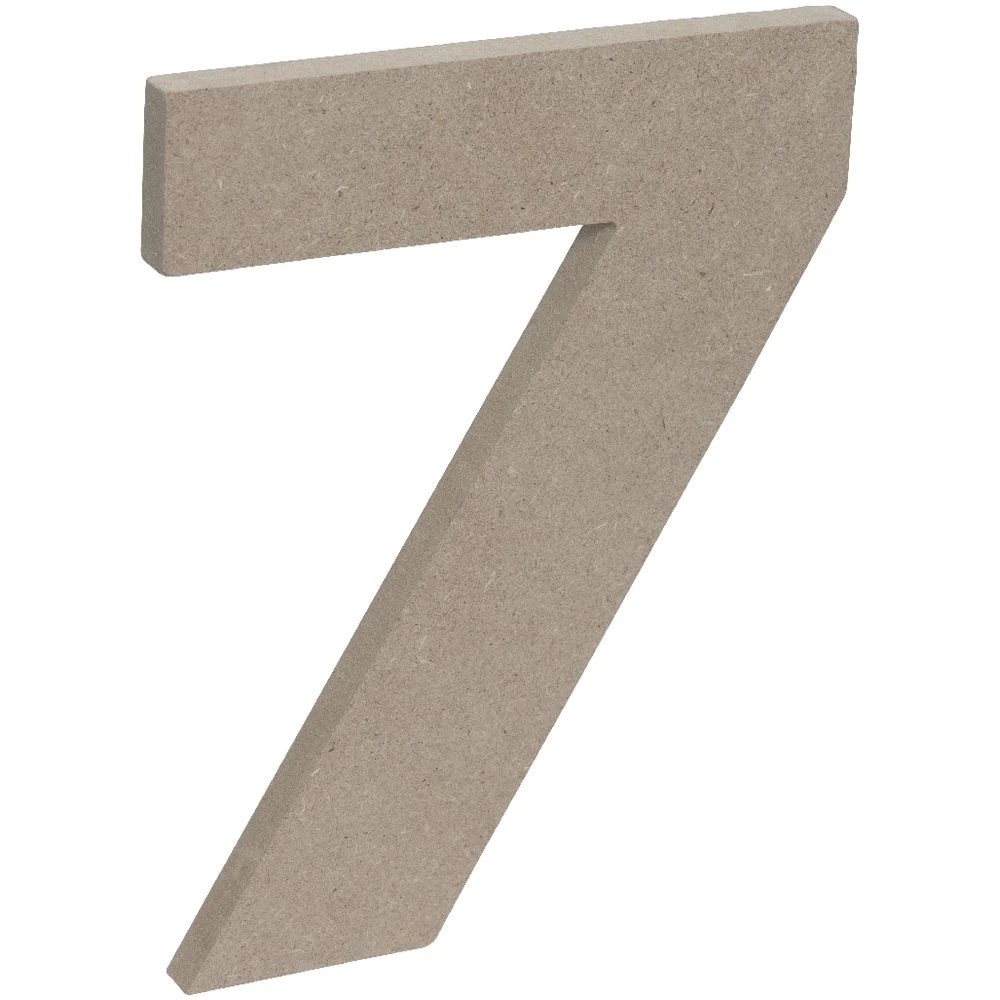 3 Born Wooden Number 7 20cm, 3 of 3