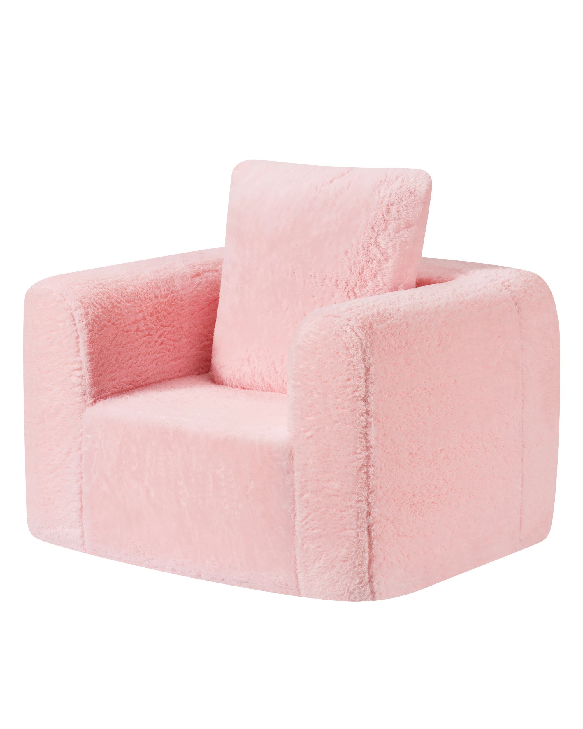 1 Playpals High-resilience Kids Sofa Couch with Pillow Toddler Chair - Pink, 1 of 6