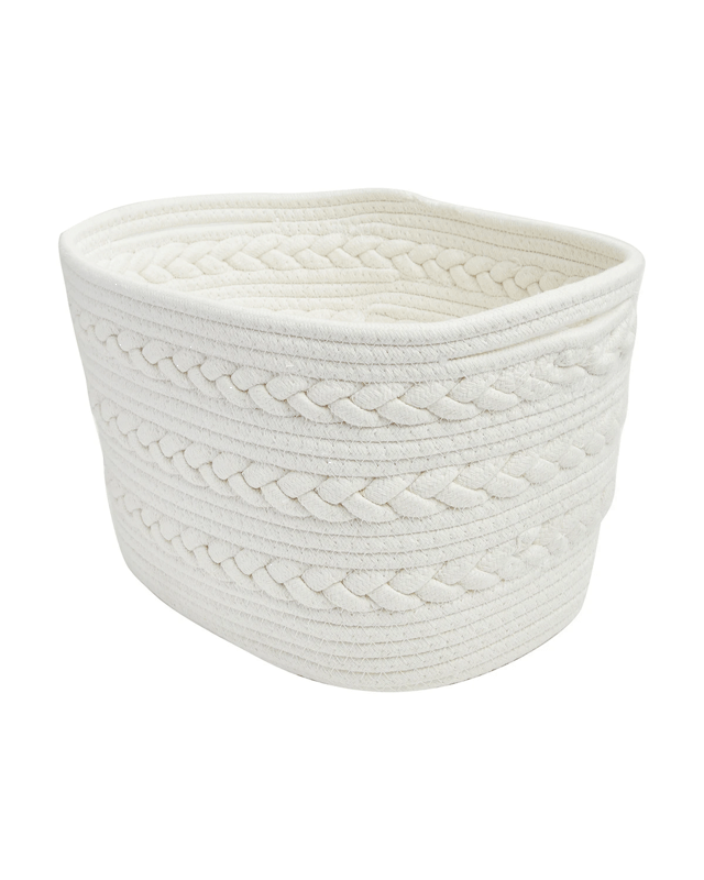 Rectangle Braid Rope Basket - W