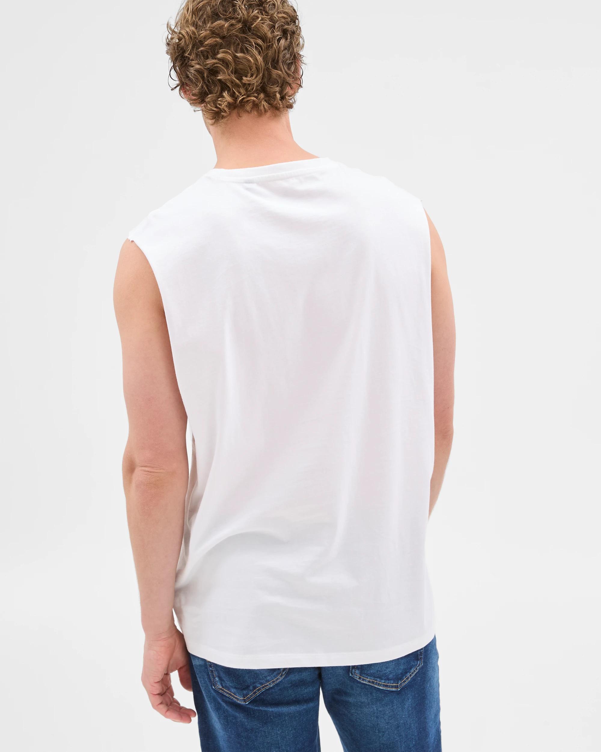 2 Target Australian Cotton Plain Tank Top WHITE, 2 of 5