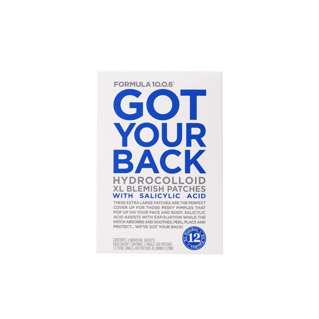 1 Formula 10.0.6 12 Pack Got your Back Hydrocolloid Extra Large Blemish Patches - Salicylic Acid, 1 of 5