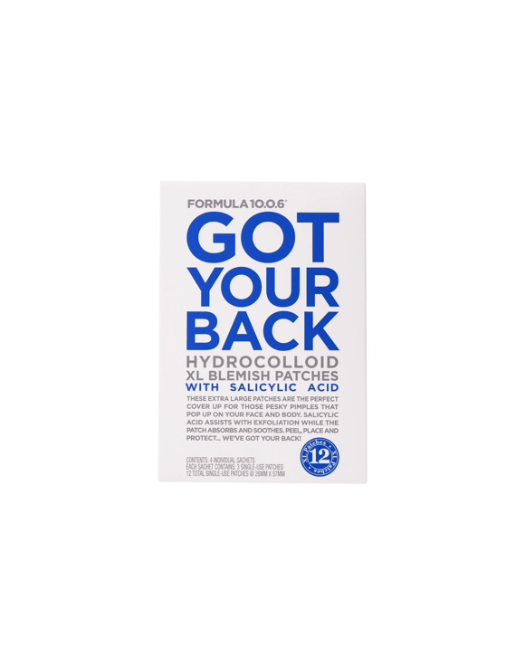 Formula 10.0.6 12 Pack Got your Back Hydrocolloid Extra Large Blemish Patches - Salicylic Acid