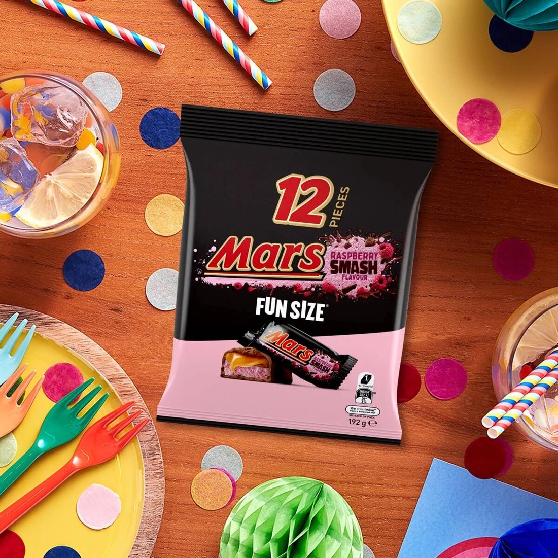 3 Mars 12 Piece Raspberry Smash Flavour Fun Size Medium Sharepack 192g, 3 of 5