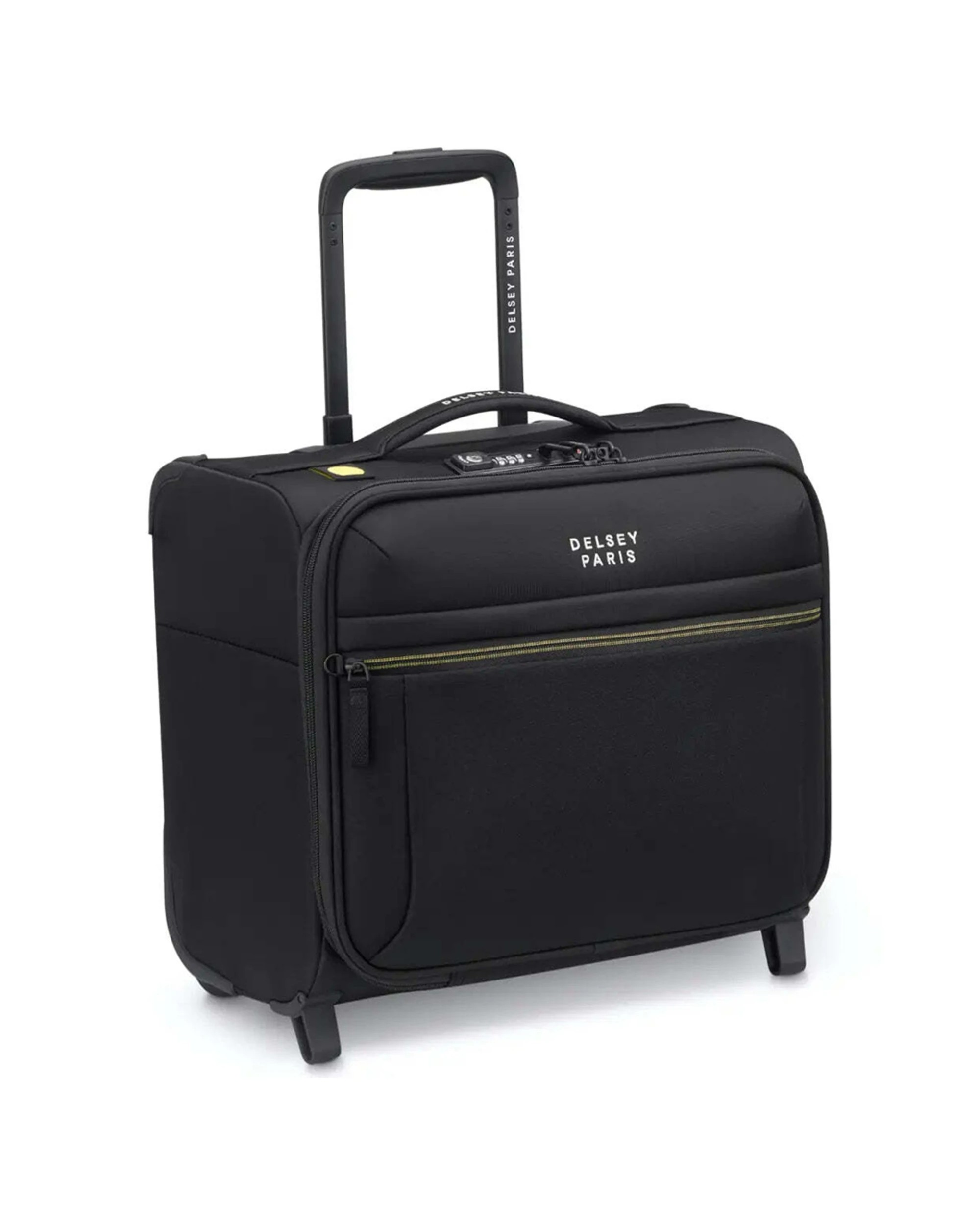 2 Delsey Brochant 3 38 cm 2-Wheel Underseater Cabin Suitcase TSA Lock Laptop Deep - Black, 2 of 7