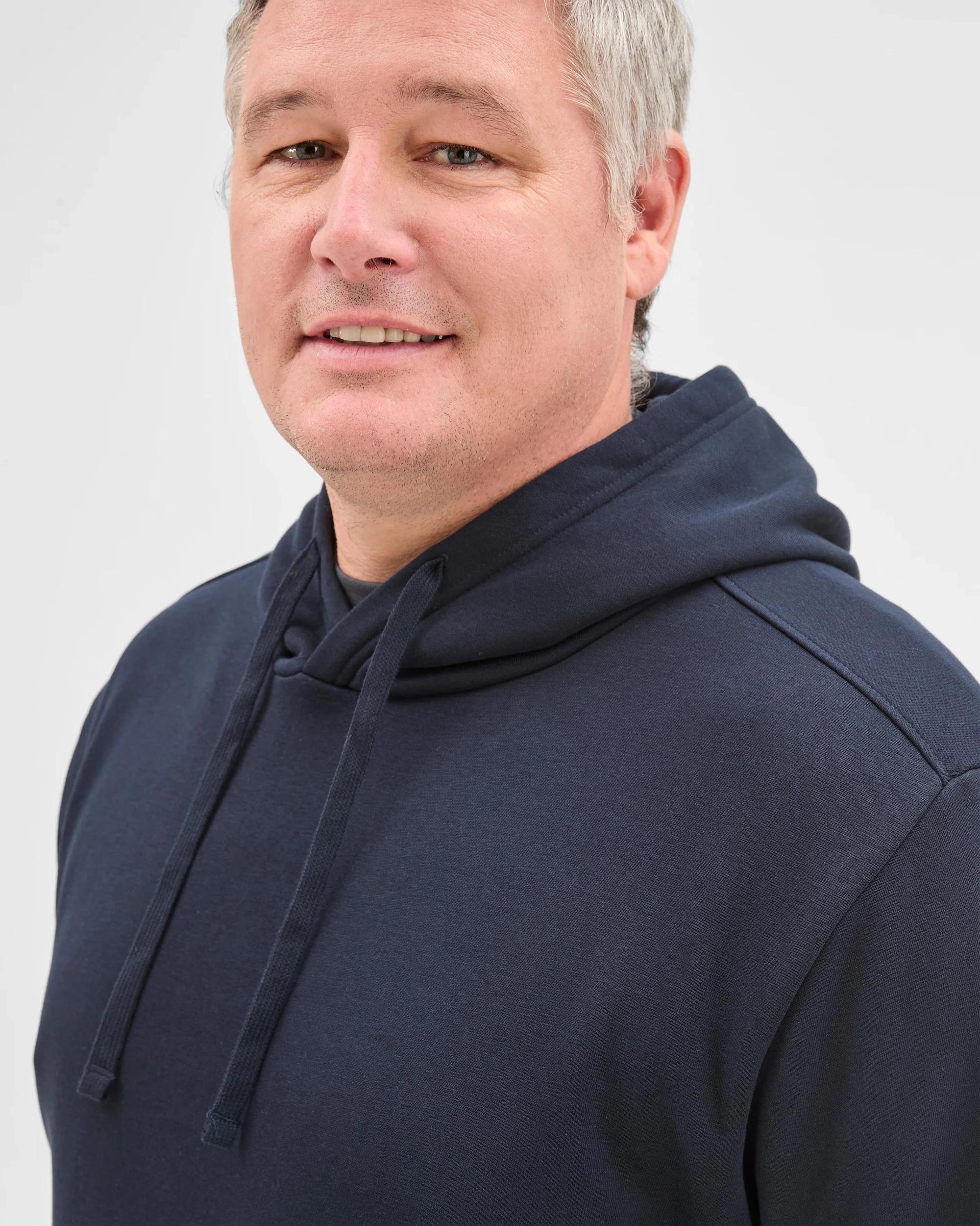 4 Target Man Plus Plus Size Australian Cotton Blend Fleece Popover Jumper NAVY BLUE, 4 of 5