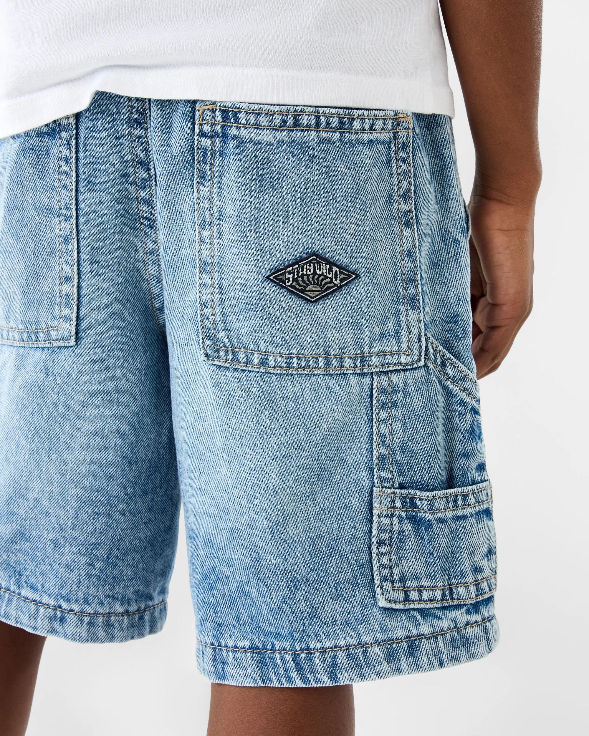 5 Denim Jorts Light Wash, 5 of 8