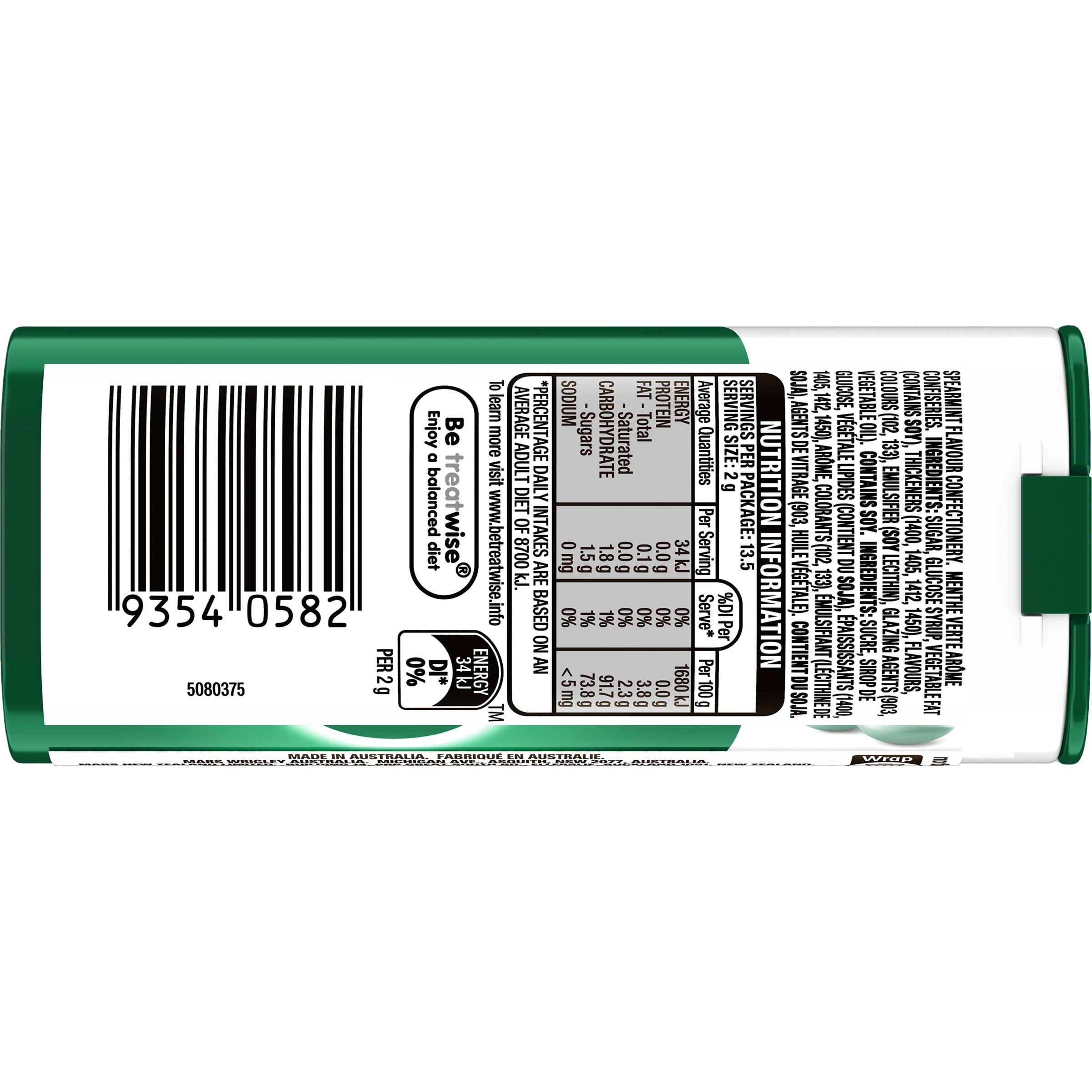 2 Wrigley's Eclipse Chewy Spearmint Mints 27g, 2 of 5