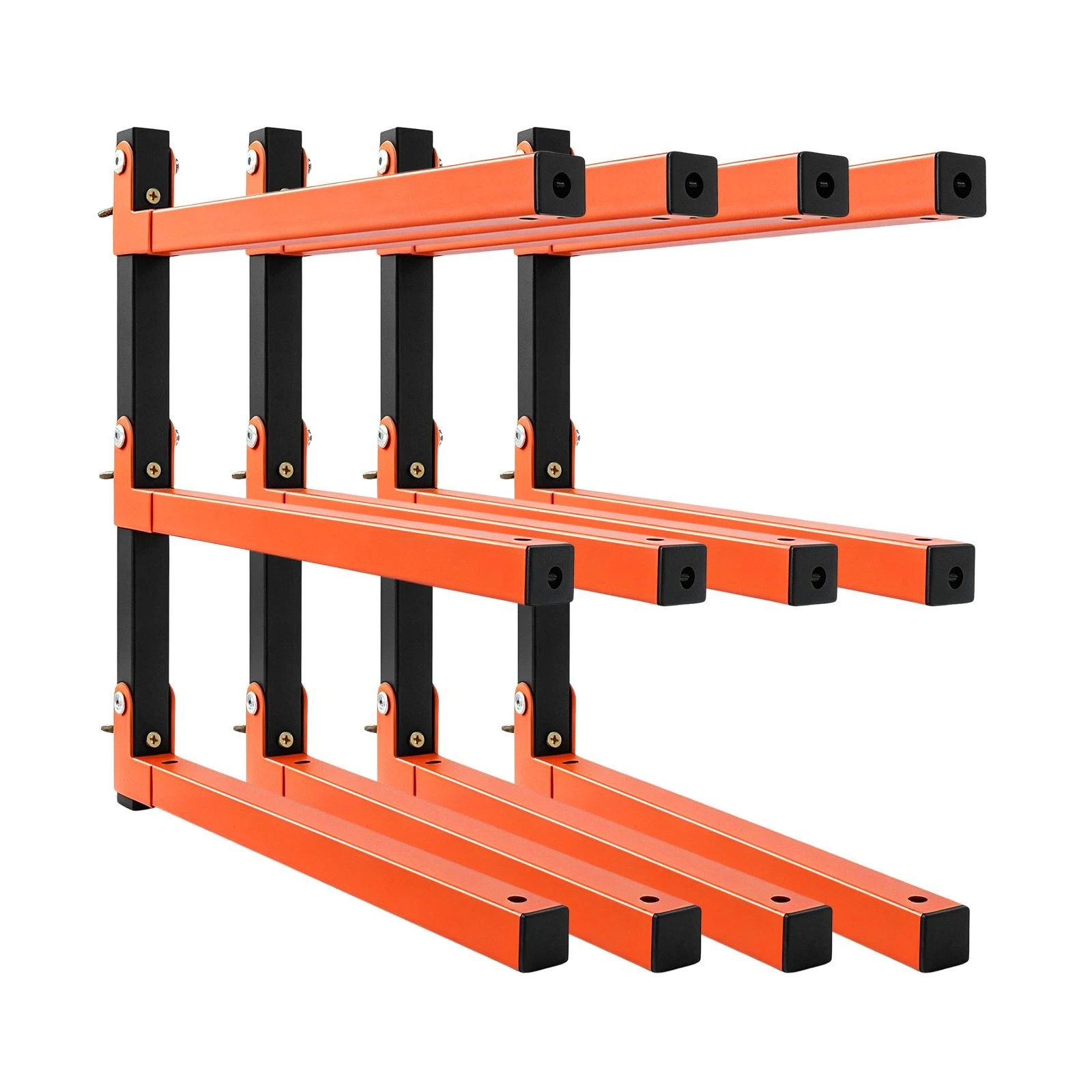 Ausway 4 Pack Wall Mounted Lumber Storage Rack Wood Organiser with 3 ...