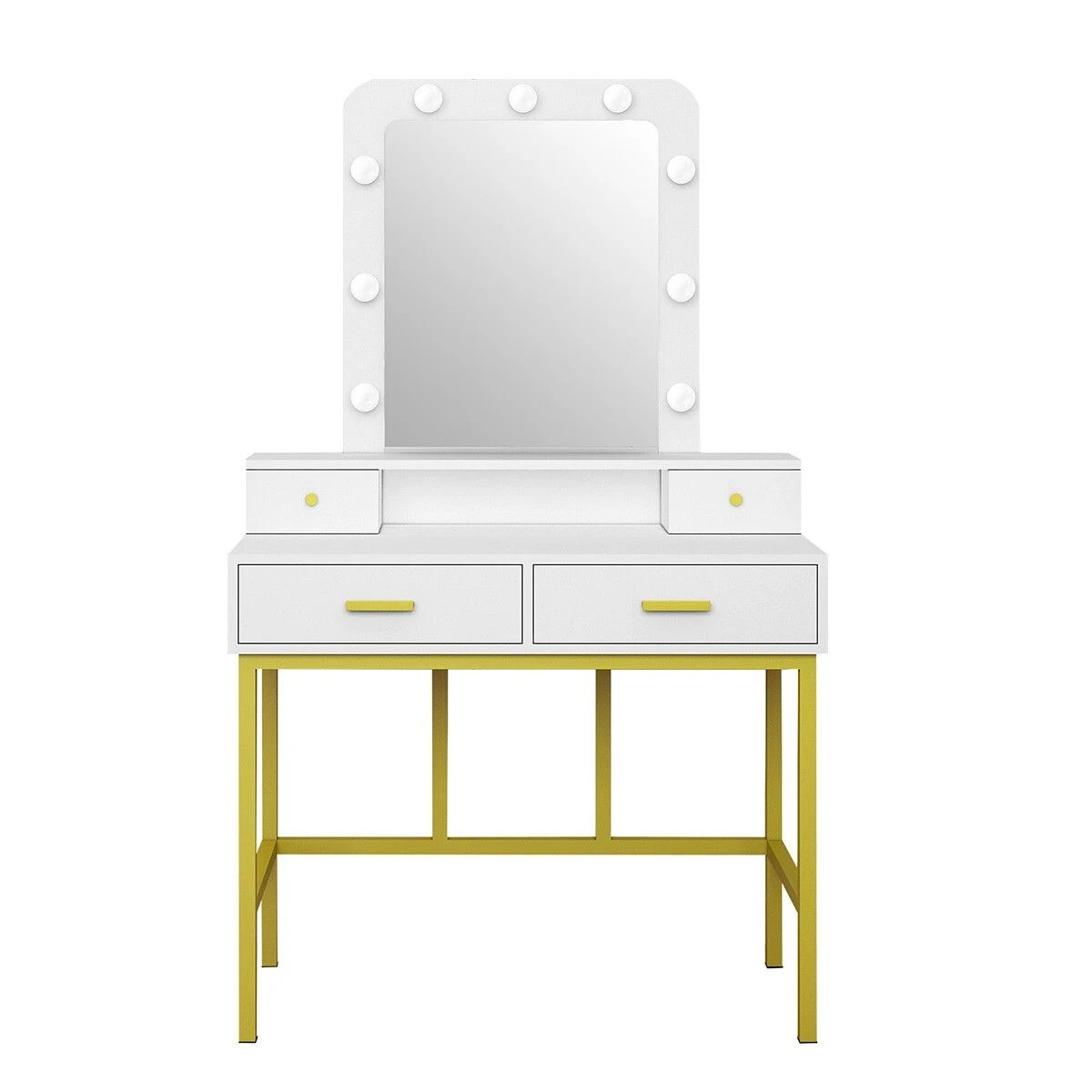 3 Maxkon Hollywood Mirror Makeup Vanity Dressing Table 9 LED Lights 4 Drawers for Bedroom, 3 of 4