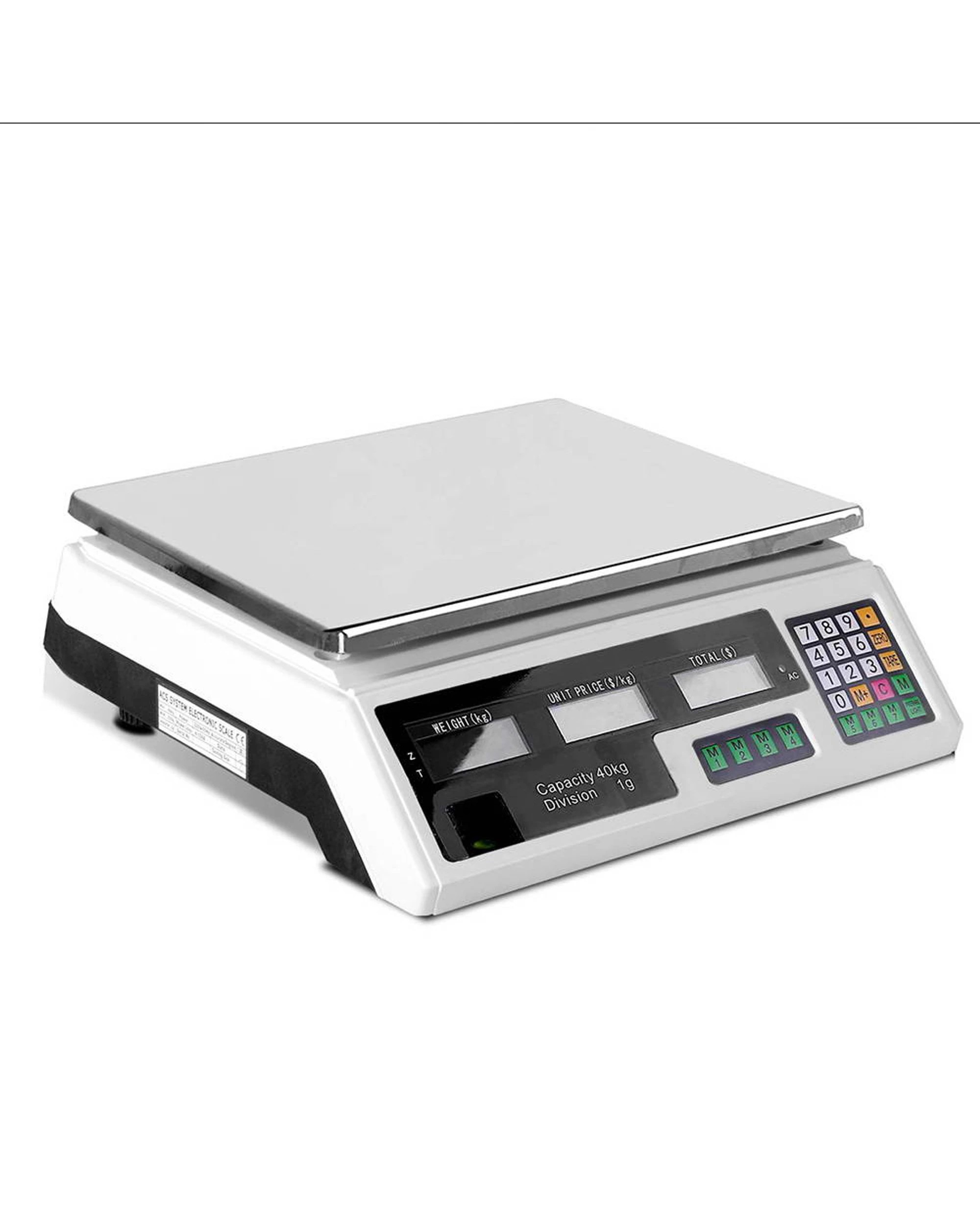 1 Emajin Scales Digital Kitchen 40KG Weighing Scales Platform Scales LCD - White, 1 of 6