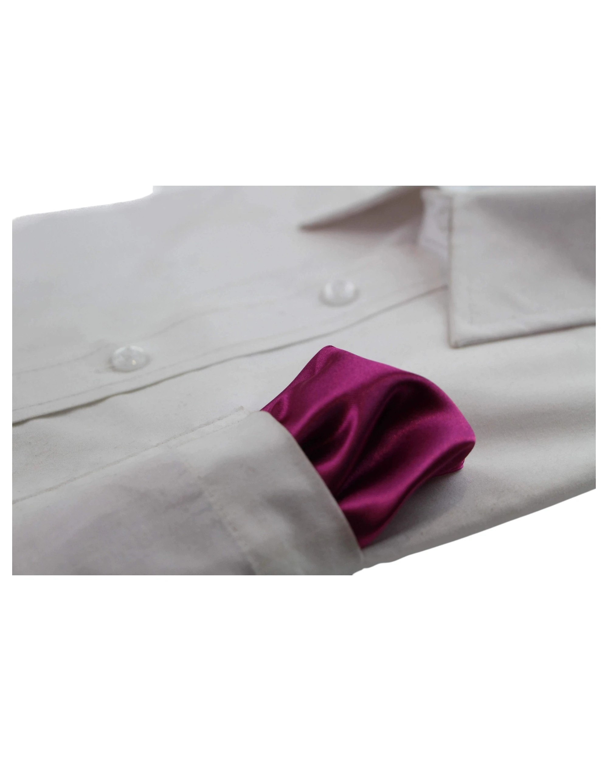 3 Zasel Mens Pocket Square - Red, 3 of 3
