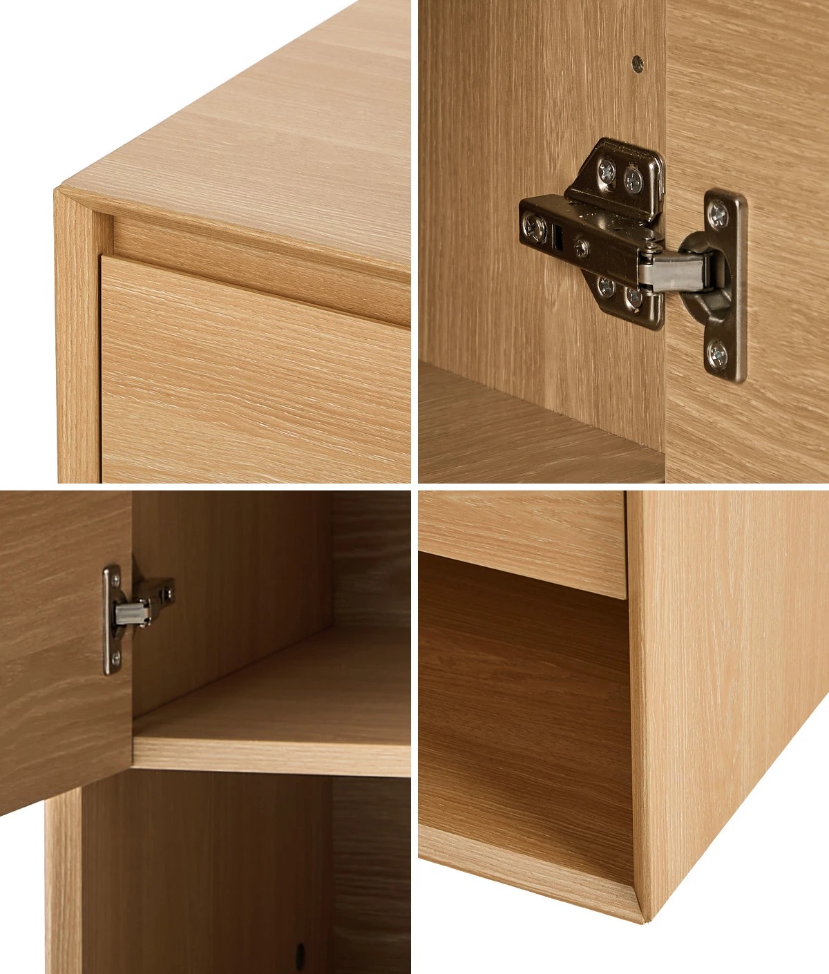 5 Oikiture Buffet Sideboard Storage Cabinet 3 Doors Cupboard 120cm - Natural, 5 of 9