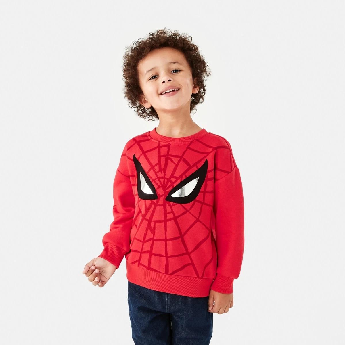 1 Spider-Man License Print Crew Sweatshirt Spiderman, 1 of 9