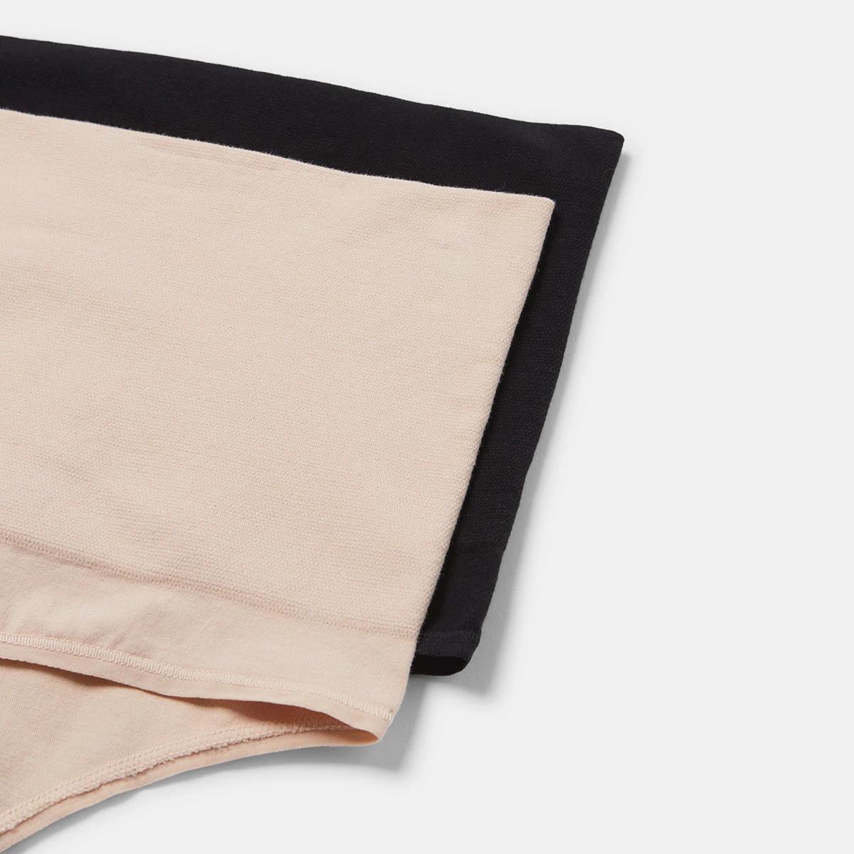 3 2 Pack Cotton Blend Seamfree Shaping G-String BLACK, BEIGE, 3 of 6
