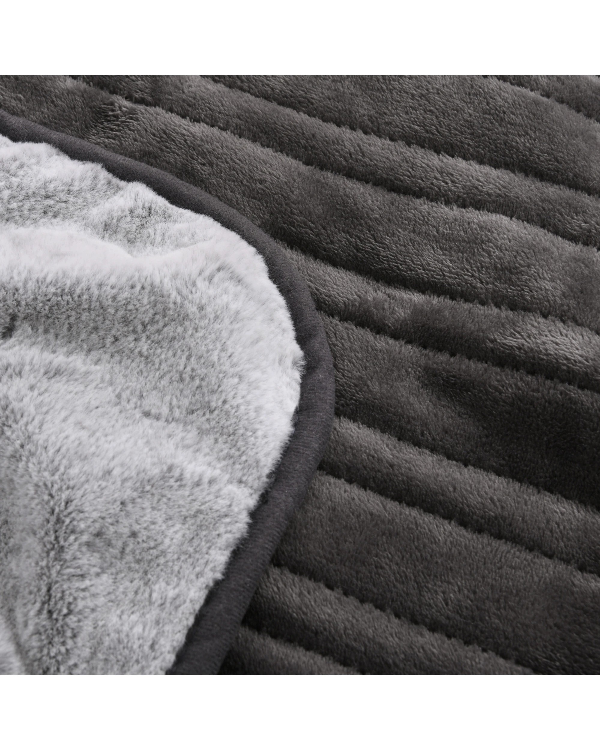 4 Dreamaker Faux Mink Heated Throw 160x120cm - Silver, 4 of 7