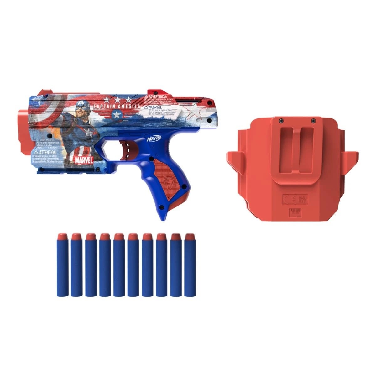 4 NERF Marvel Captain America Dart Blaster, 4 of 5