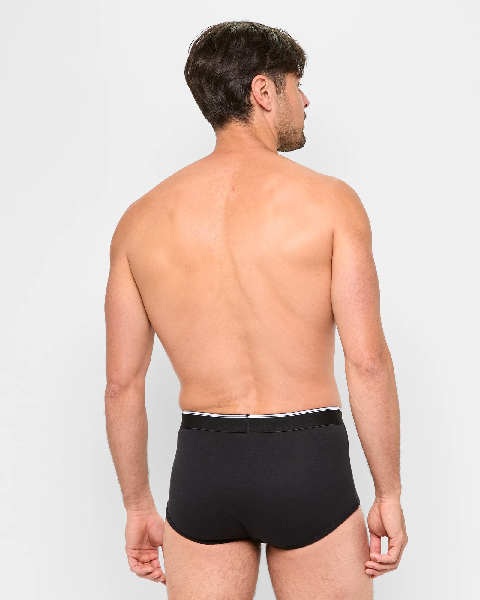 3 Australian Cotton Blend 3 Pack Classic Briefs - Maxx BLACK, 3 of 4