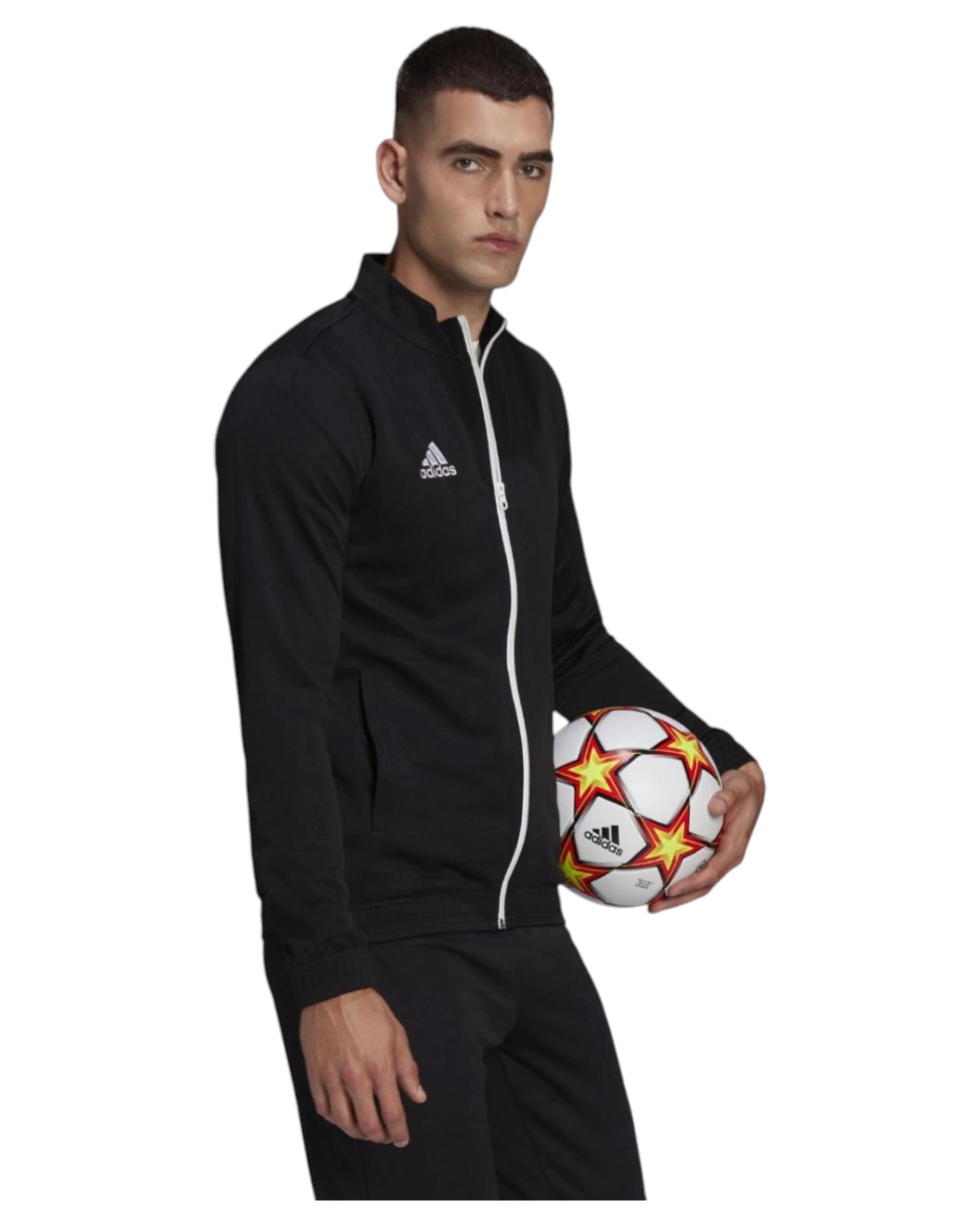 4 Adidas Mens Entrada 22 Track Top Black/White Football Jacket BLACK, 4 of 6