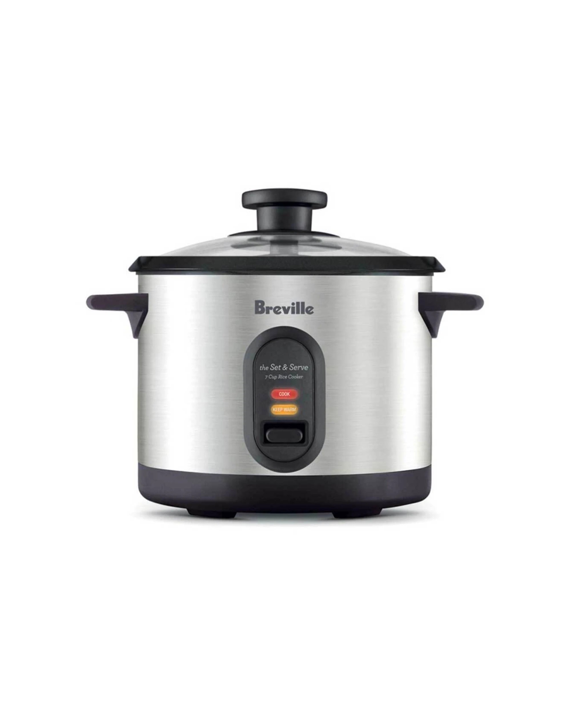 3 Breville Brc310bss 500w Set & Serve 7 Cups Rice Cooker/steamer Stainless Steel
 - Silver, 3 of 3