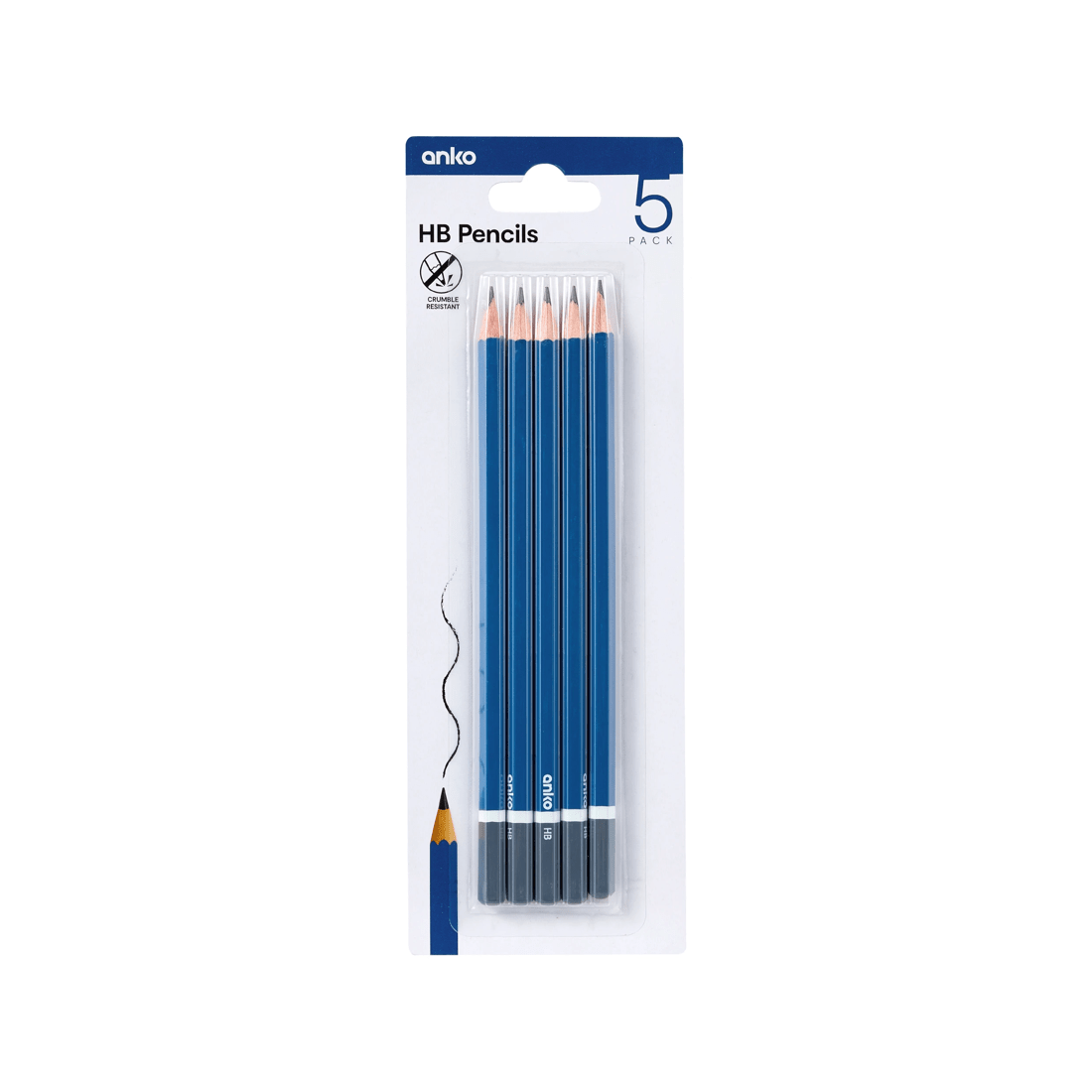1 5 Pack HB Pencils, 1 of 5