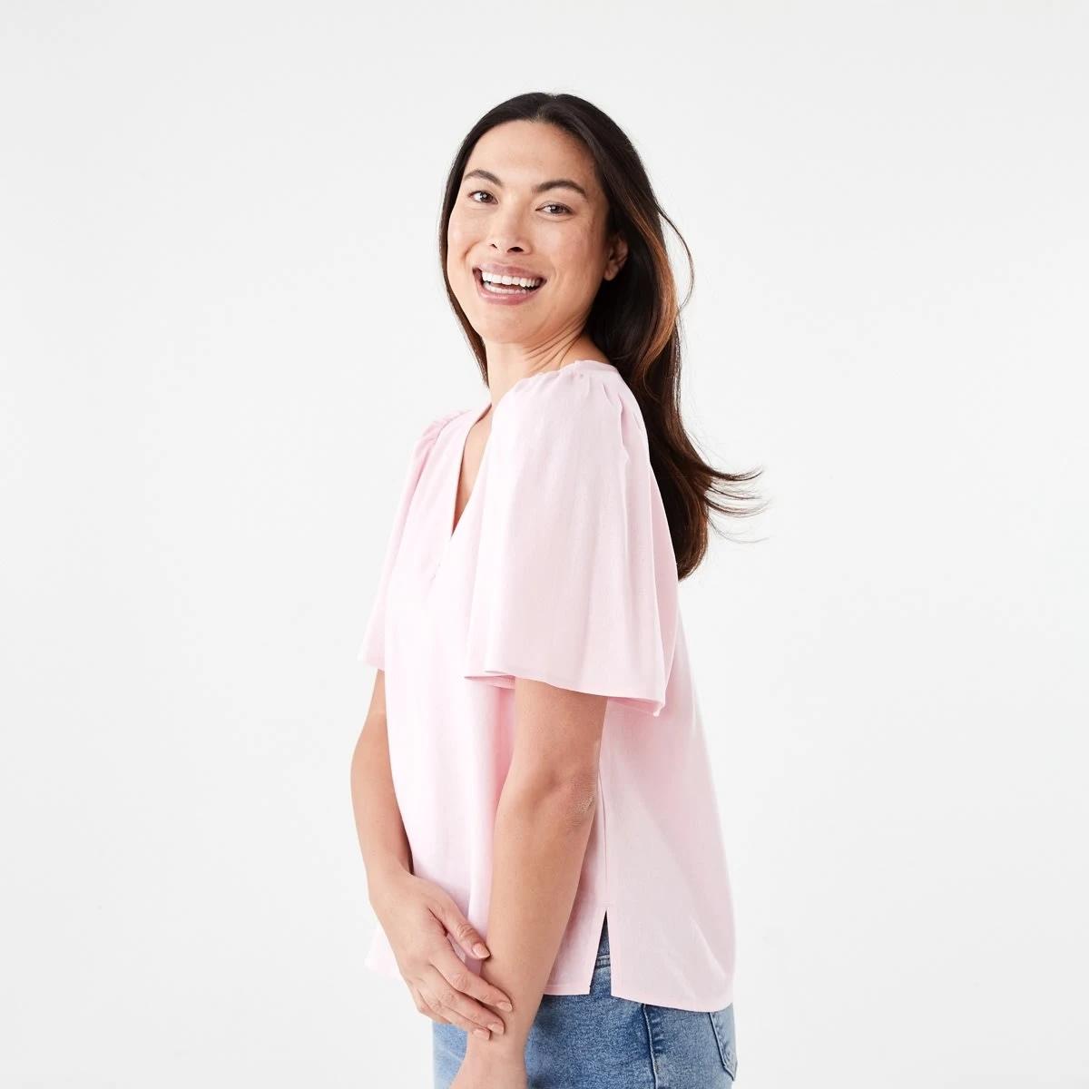 2 Short Sleeve Flutter Top SOFT BLOSSOM, 2 of 6