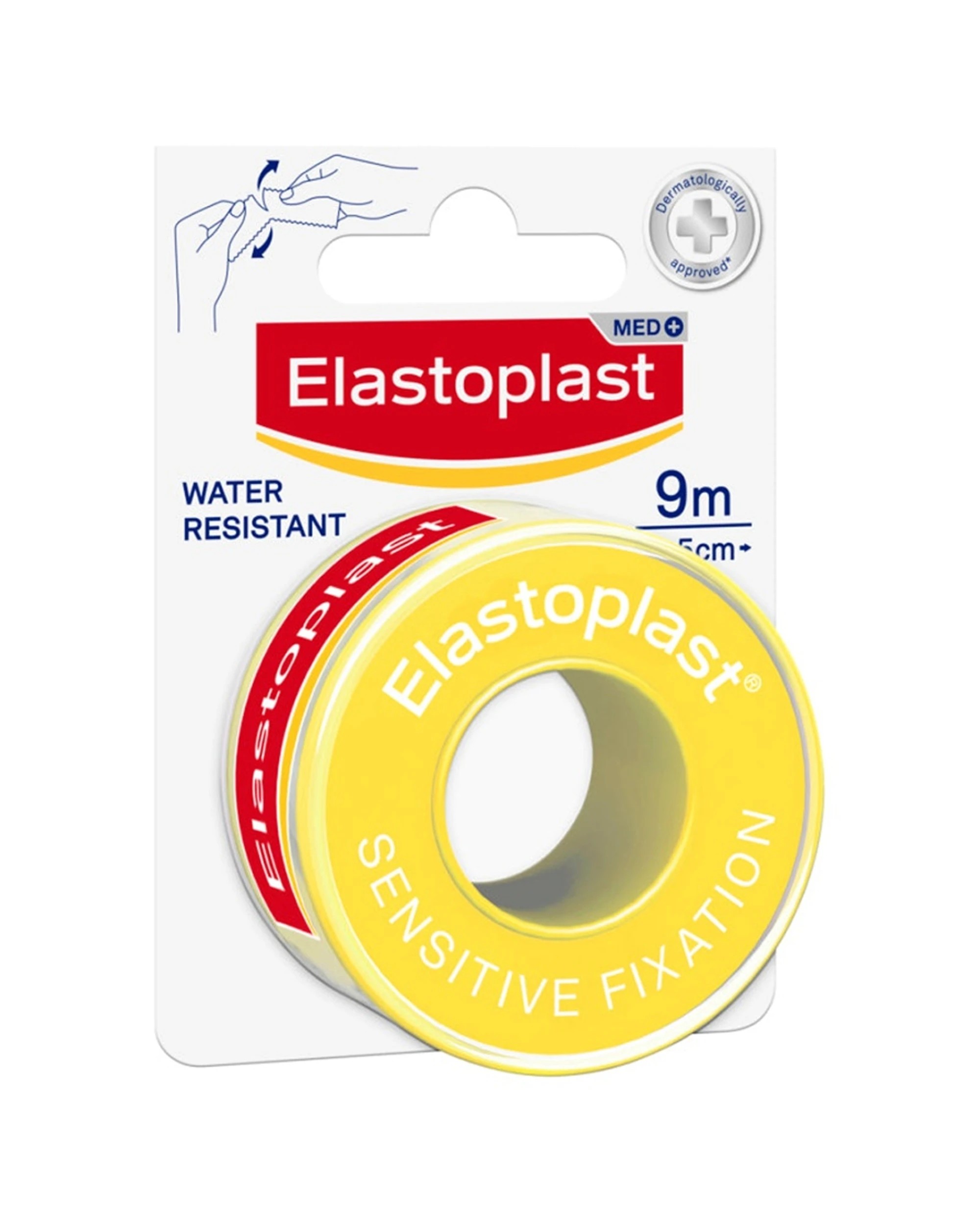 1 Elastoplast Sensitive Fixation Tape 9m x 2.5cm - Yellow, 1 of 3